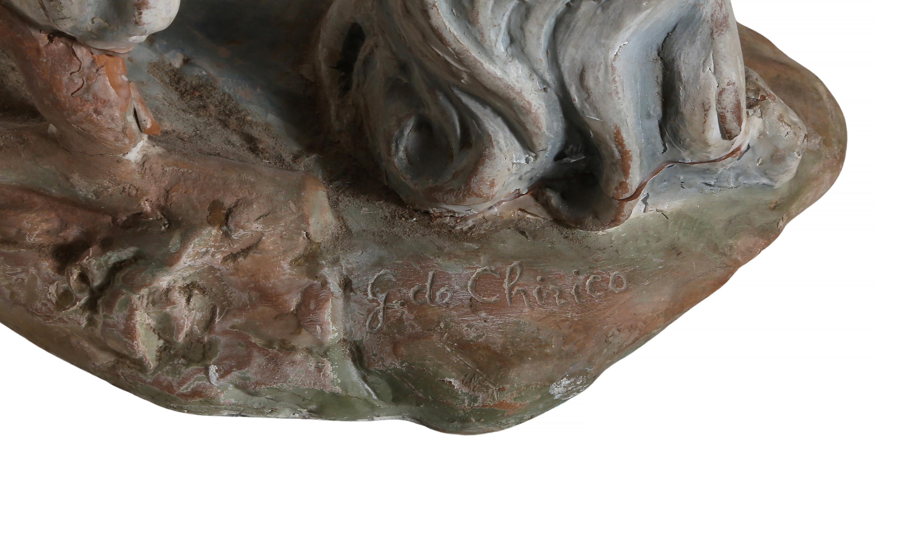 Hombre a caballo, escultura moderna de terracota de Giorgio De Chirico en venta 7
