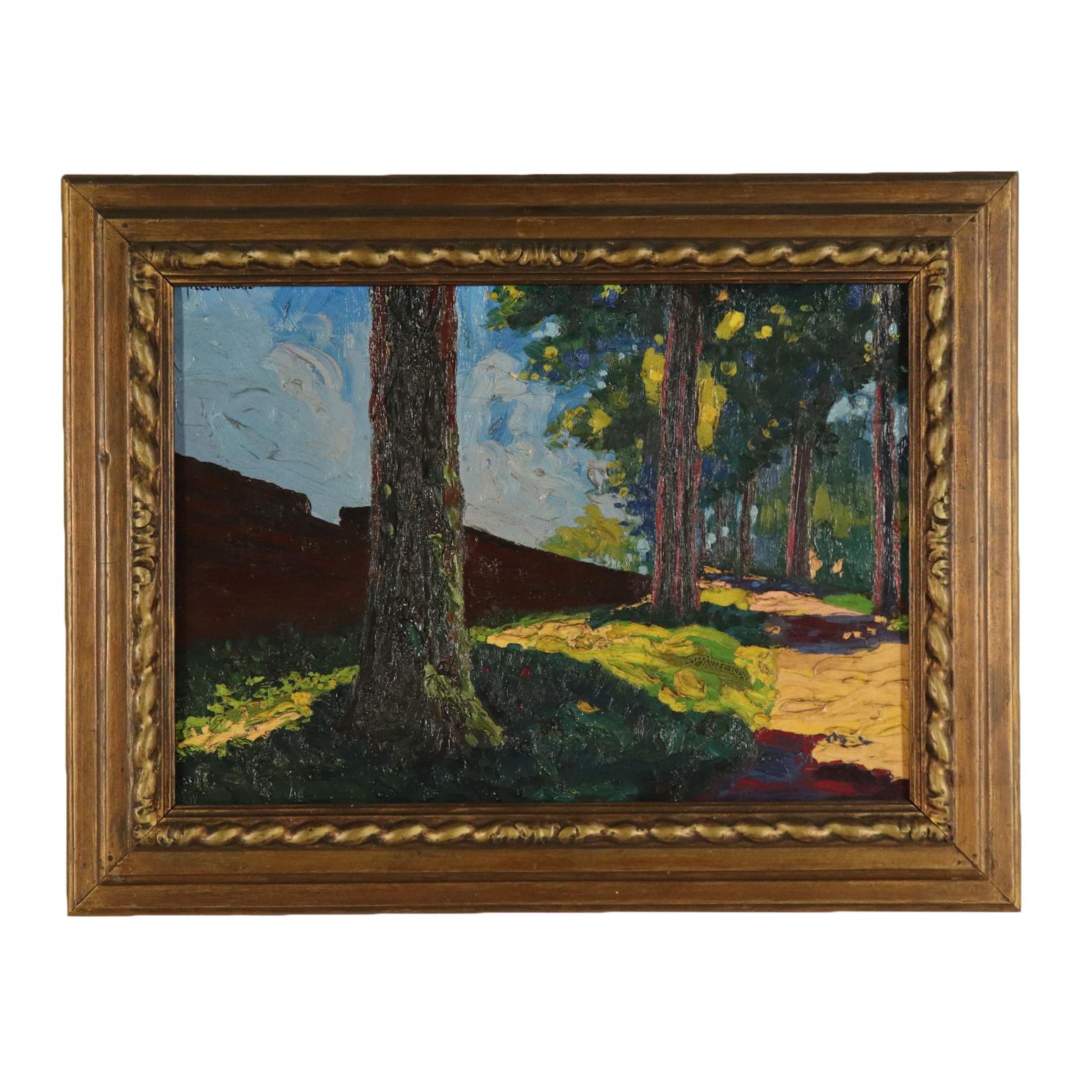 Giorgio de Vincenzi Landscape Painting - Landscape by Giorgio De Vincenzi In the Sub 1924