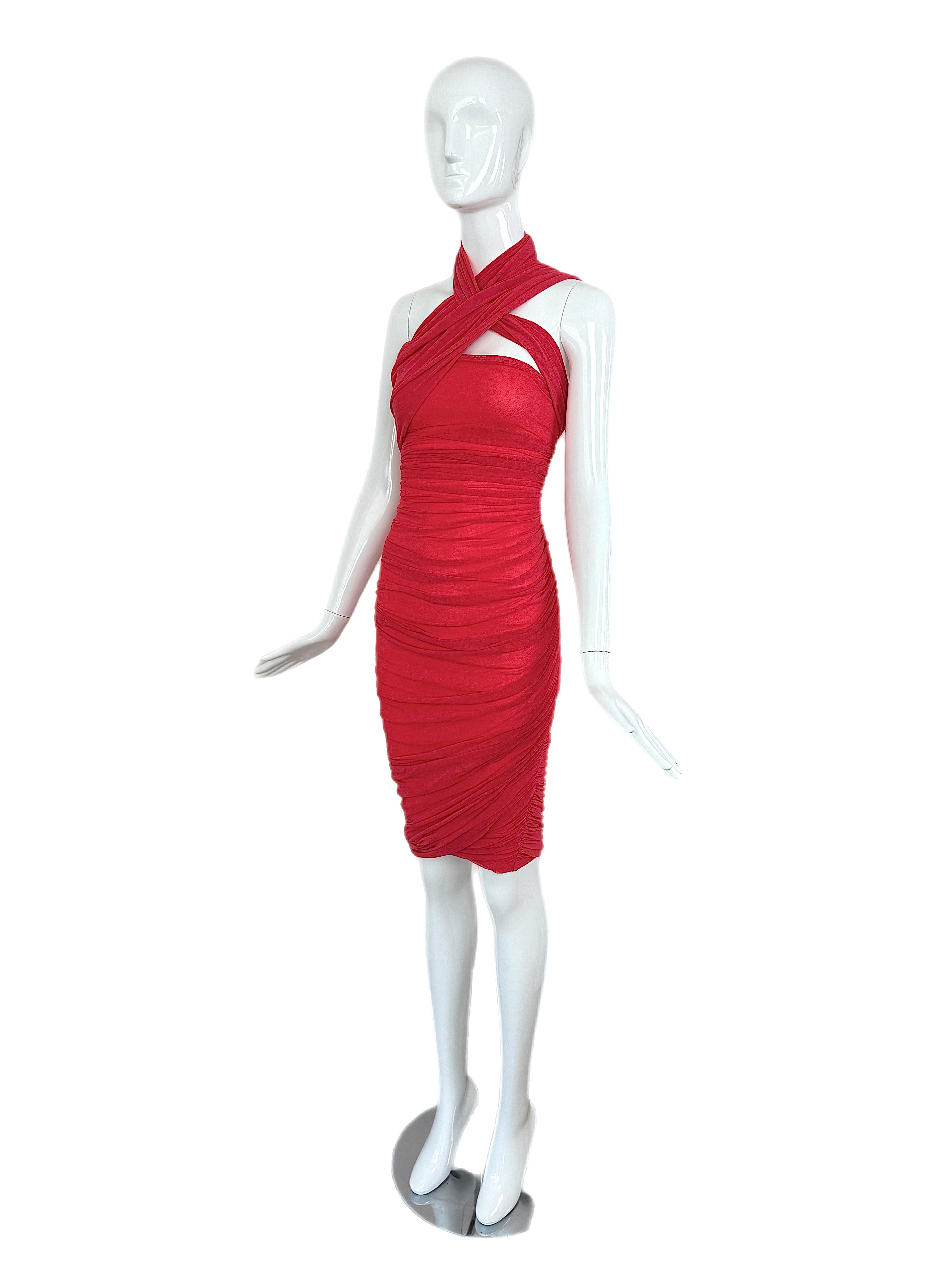 GIORGIO DI SANT ANGELO 80er/90er Jahre Vintage Kleid mit Rüschen im Angebot 2