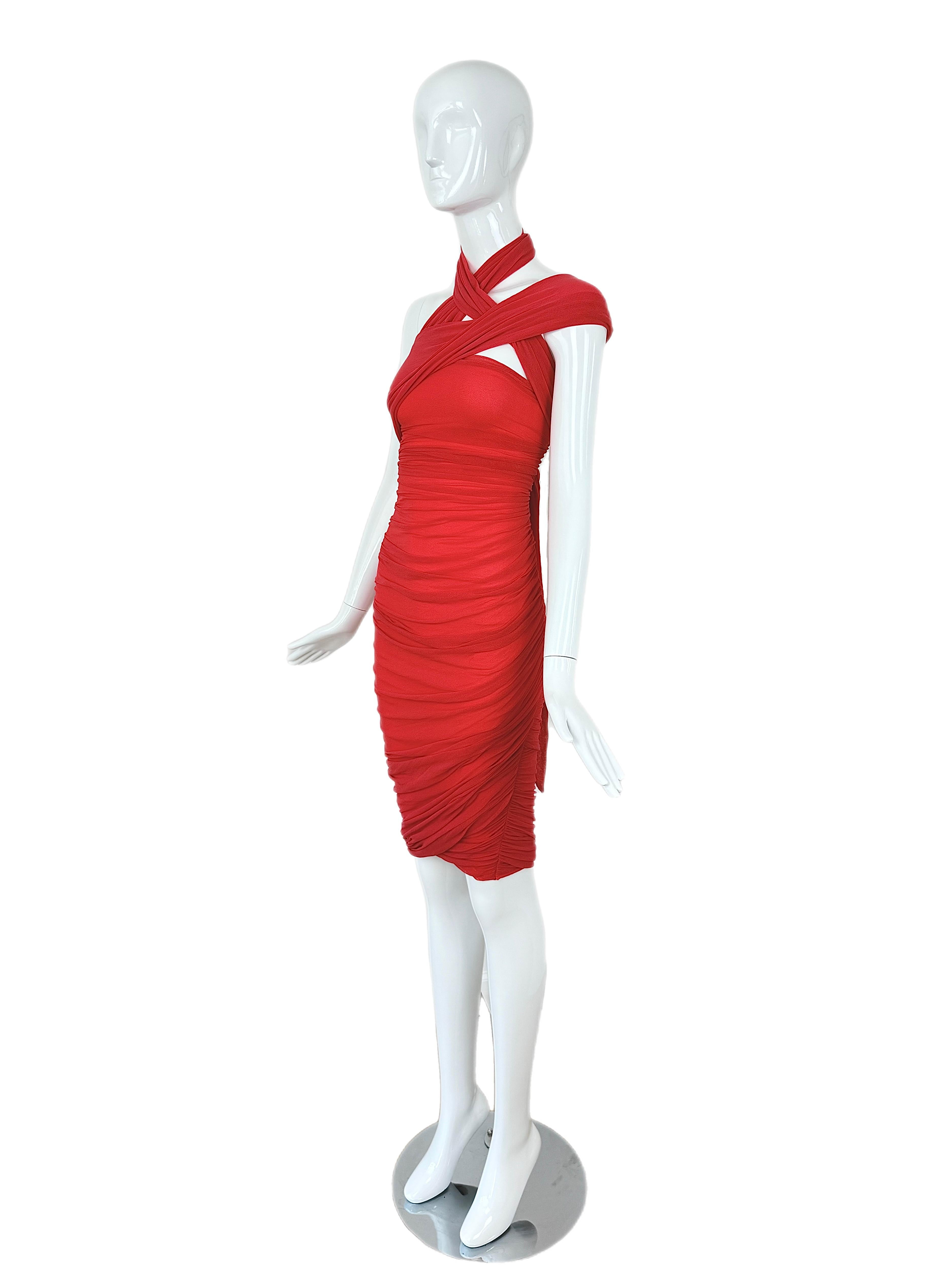 GIORGIO DI SANT ANGELO 80er/90er Jahre Vintage Kleid mit Rüschen im Angebot 4
