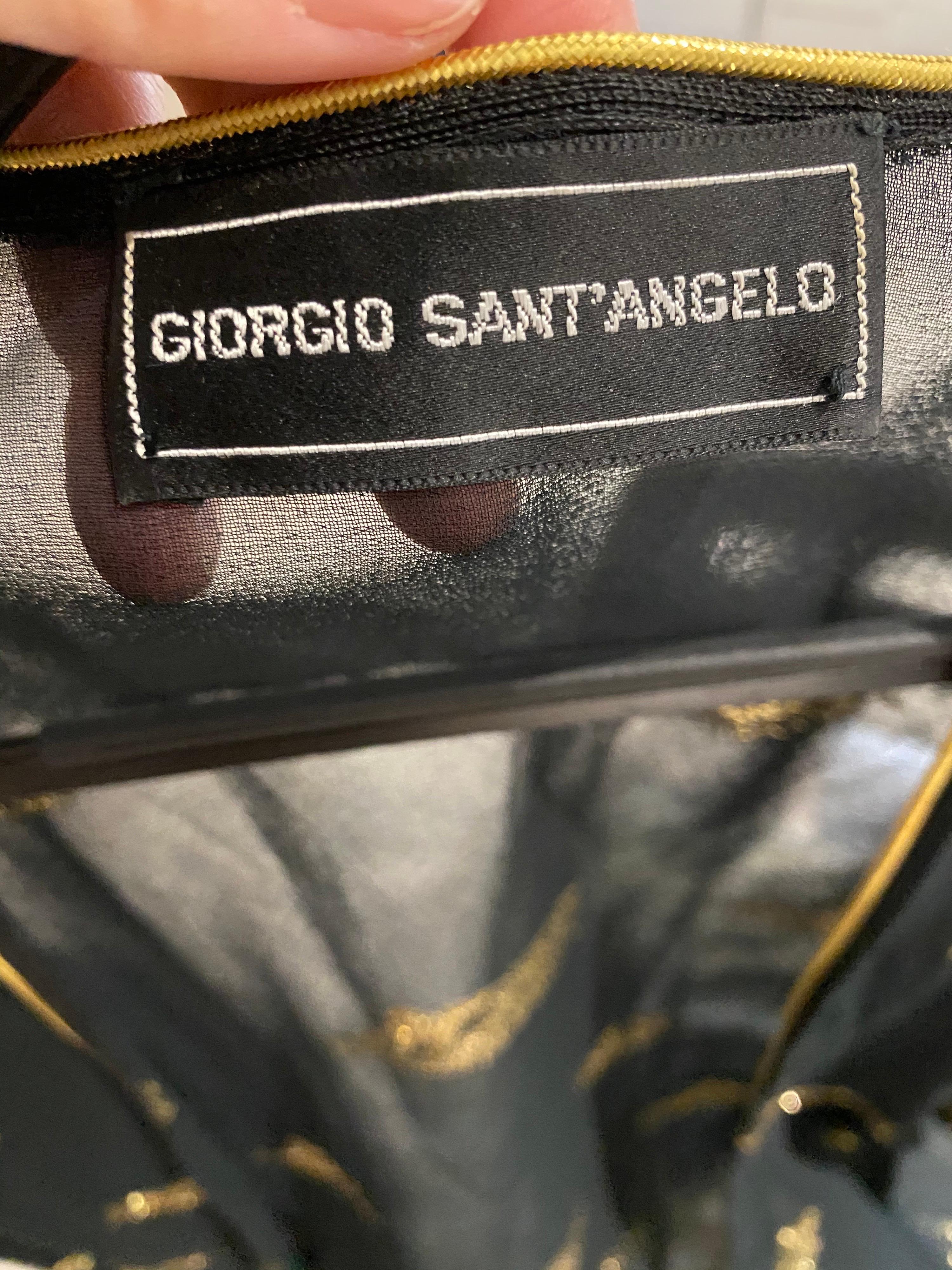 Giorgio di Sant Angelo Black and Gold Crepe Robe Jacket 4