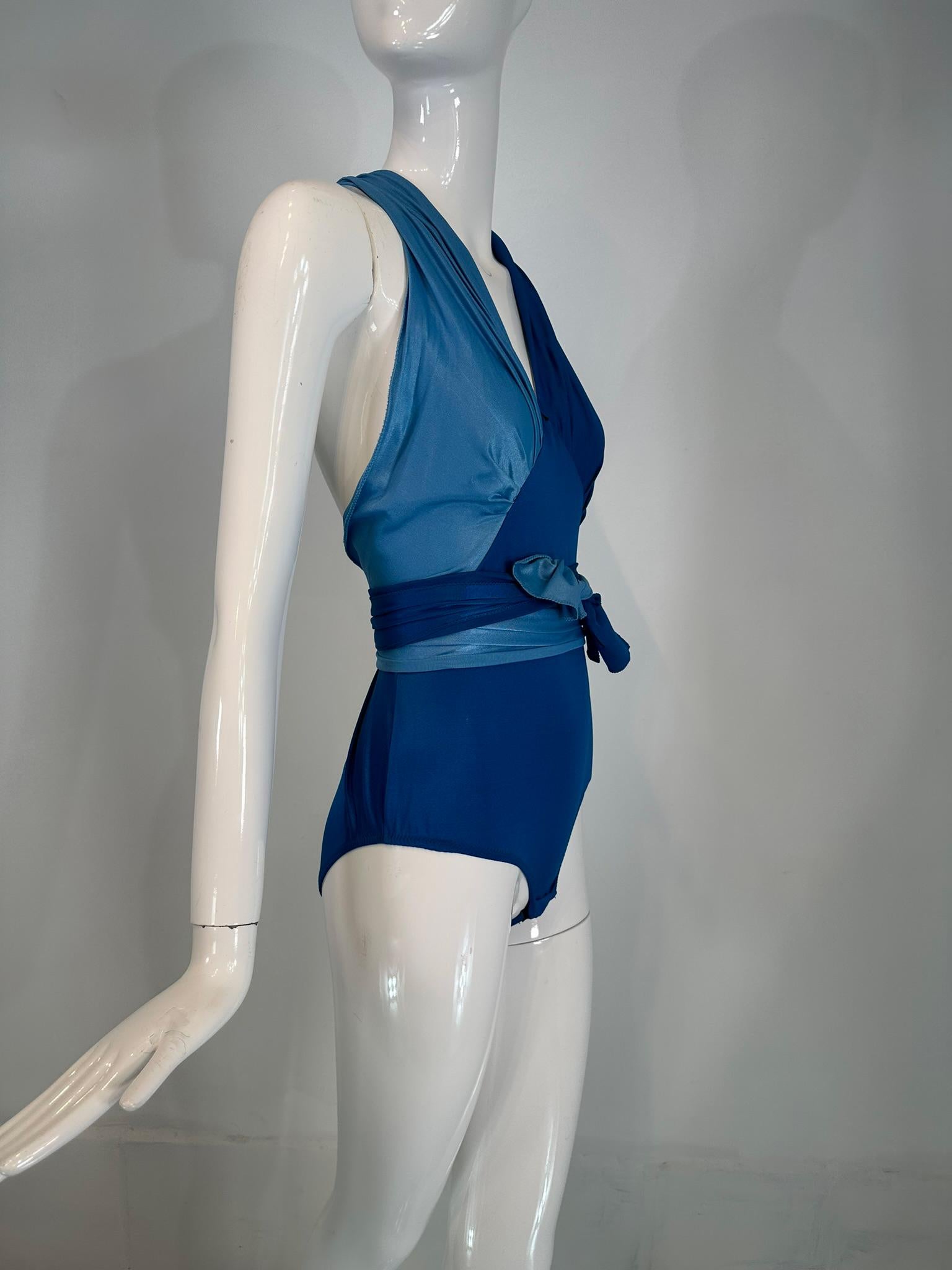 Giorgio di Sant' Angelo Stretch Jersey Wrap Body Suit & Matching Skirt 1970s For Sale 6
