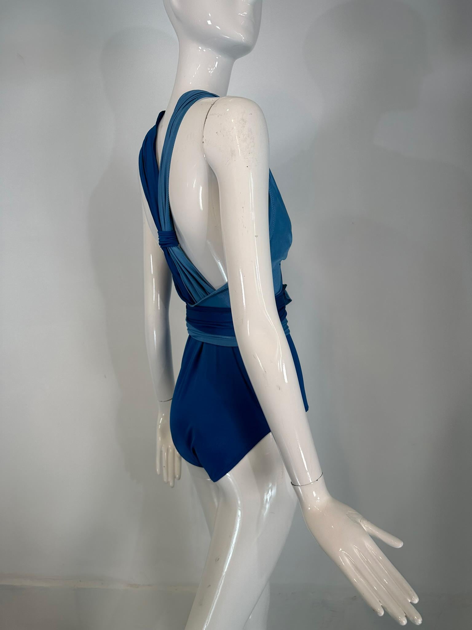 Giorgio di Sant' Angelo Stretch Jersey Wrap Body Suit & Matching Skirt 1970s For Sale 7