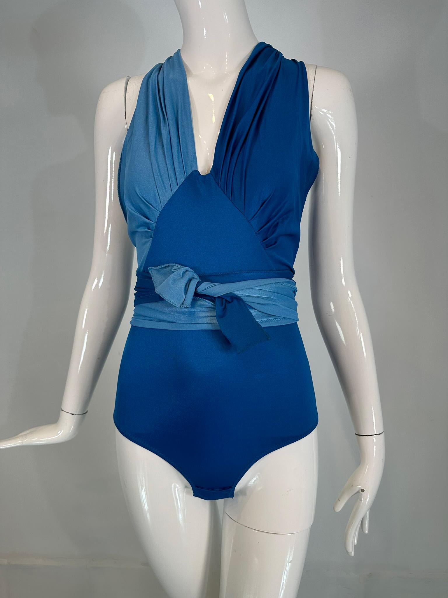 Giorgio di Sant' Angelo Stretch Jersey Wrap Body Suit & Matching Skirt 1970s For Sale 10