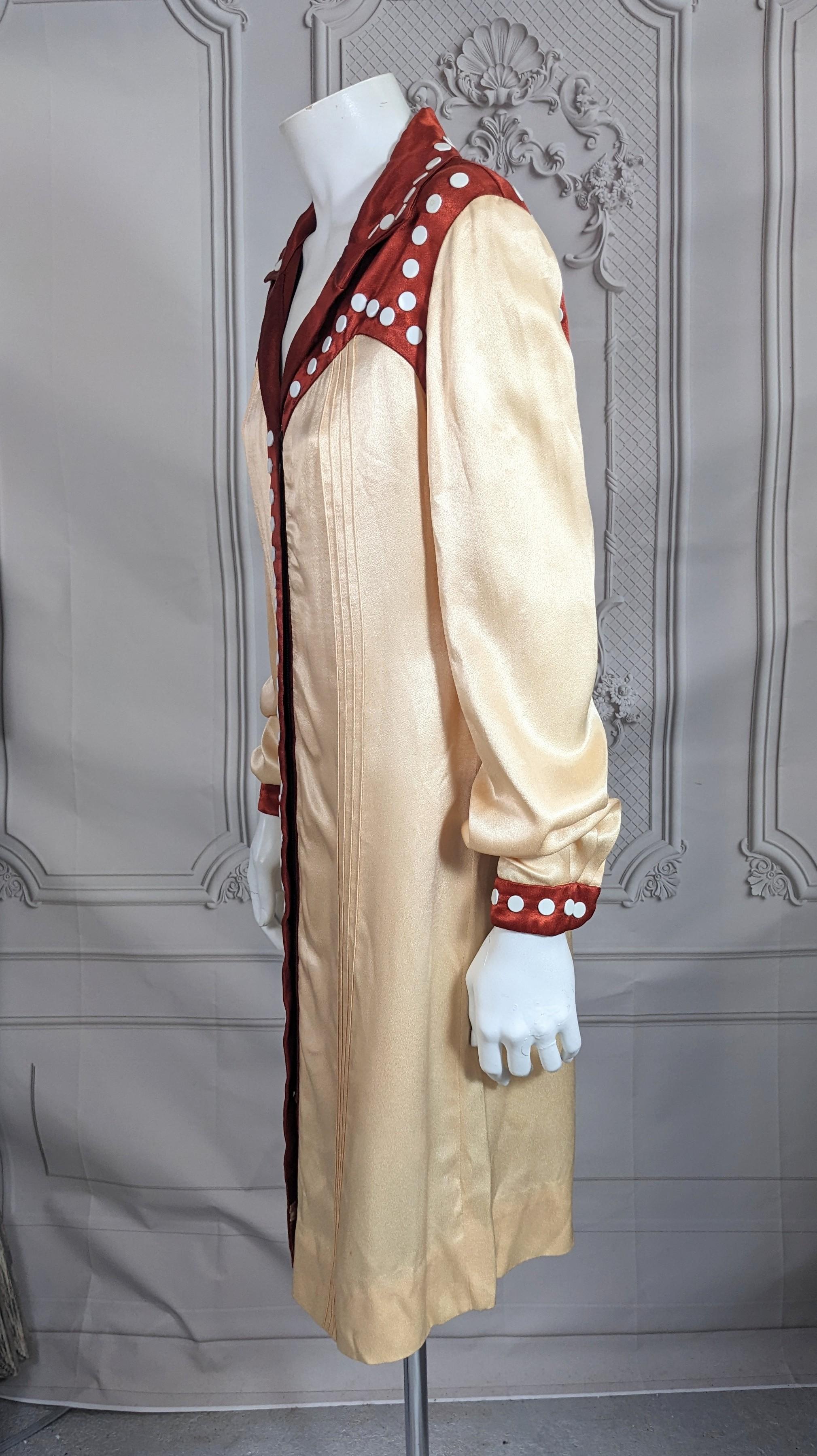 Giorgio di Sant' Angelo - Robe chemise en satin d'inspiration occidentale Unisexe en vente