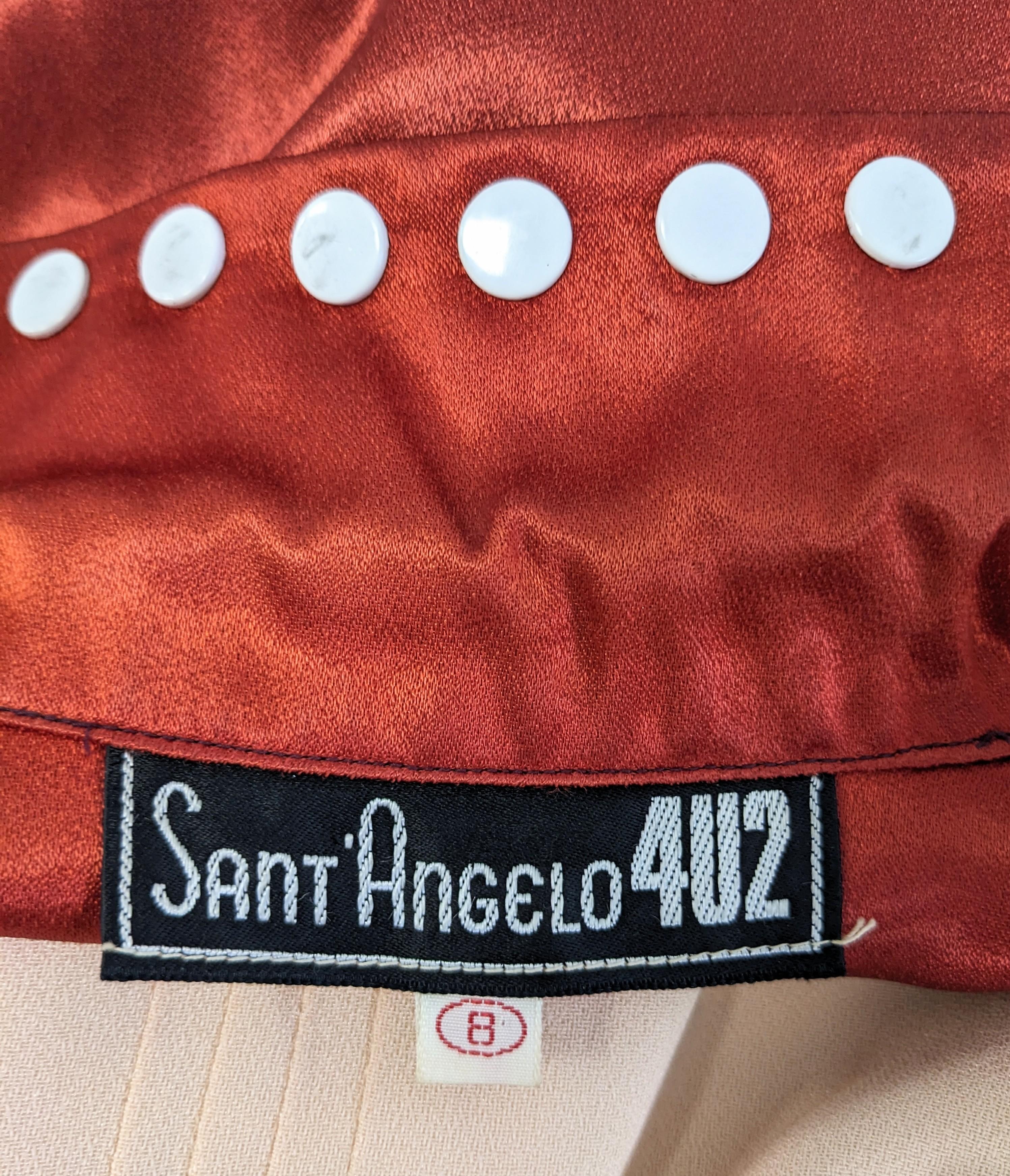 Giorgio di Sant' Angelo - Robe chemise en satin d'inspiration occidentale en vente 4