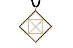 Giorgio Facchini Joya de artista Colgante grande de esmalte y oro de 18 quilates, 1977