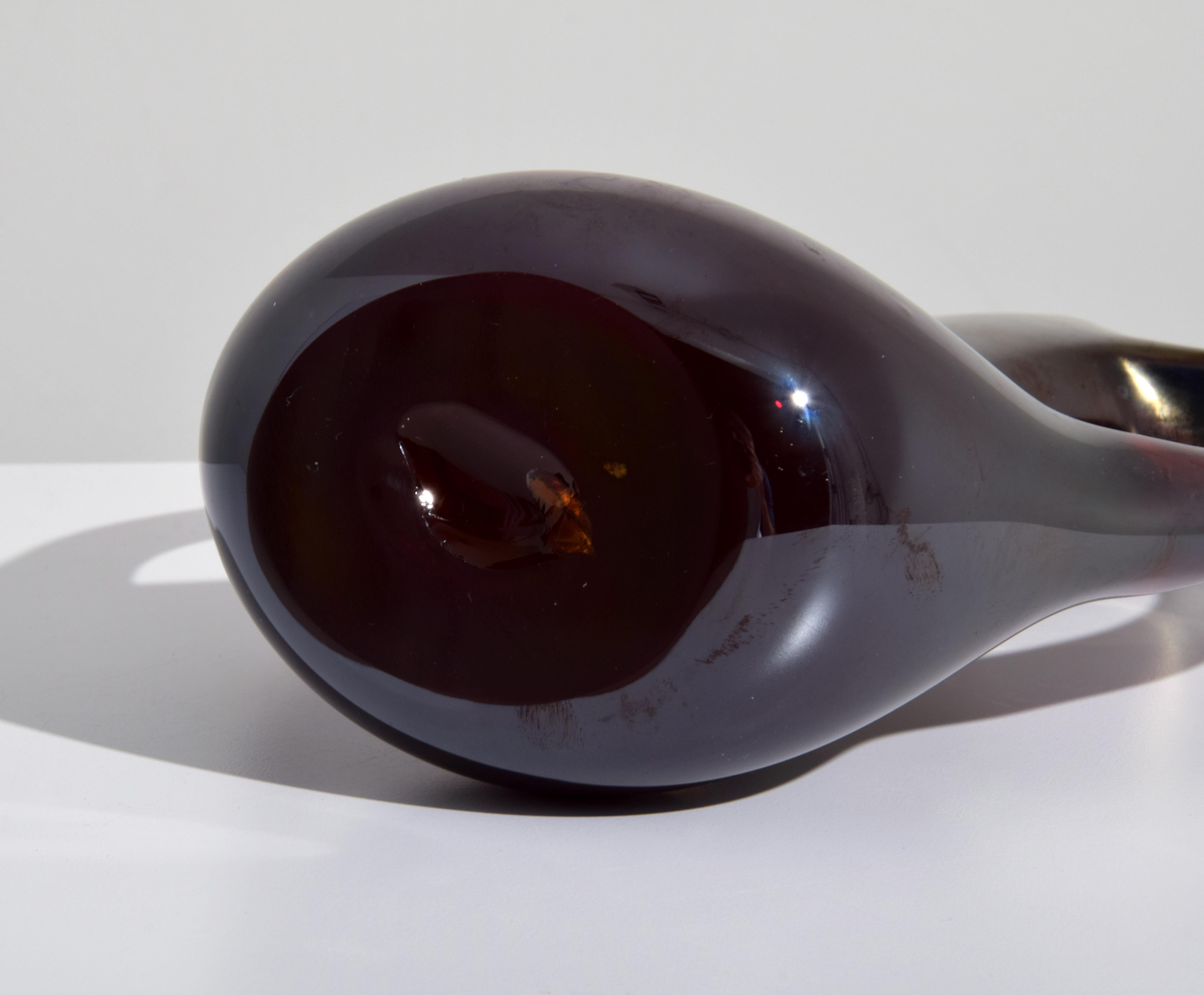 Giorgio Ferro “Anse Volante” Vase, Murano For Sale 1