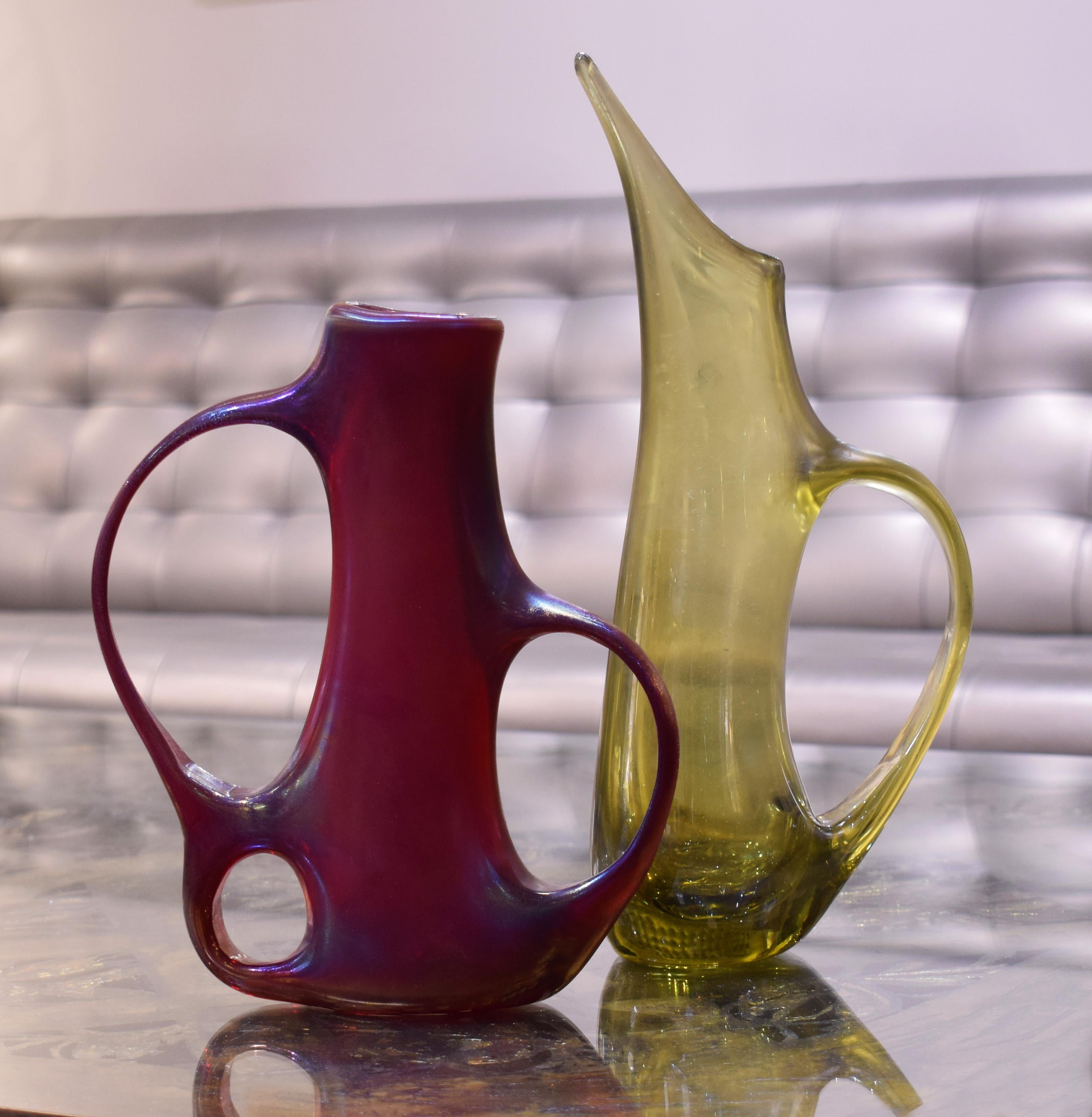 Giorgio Ferro Hand-Blown Red Glass 