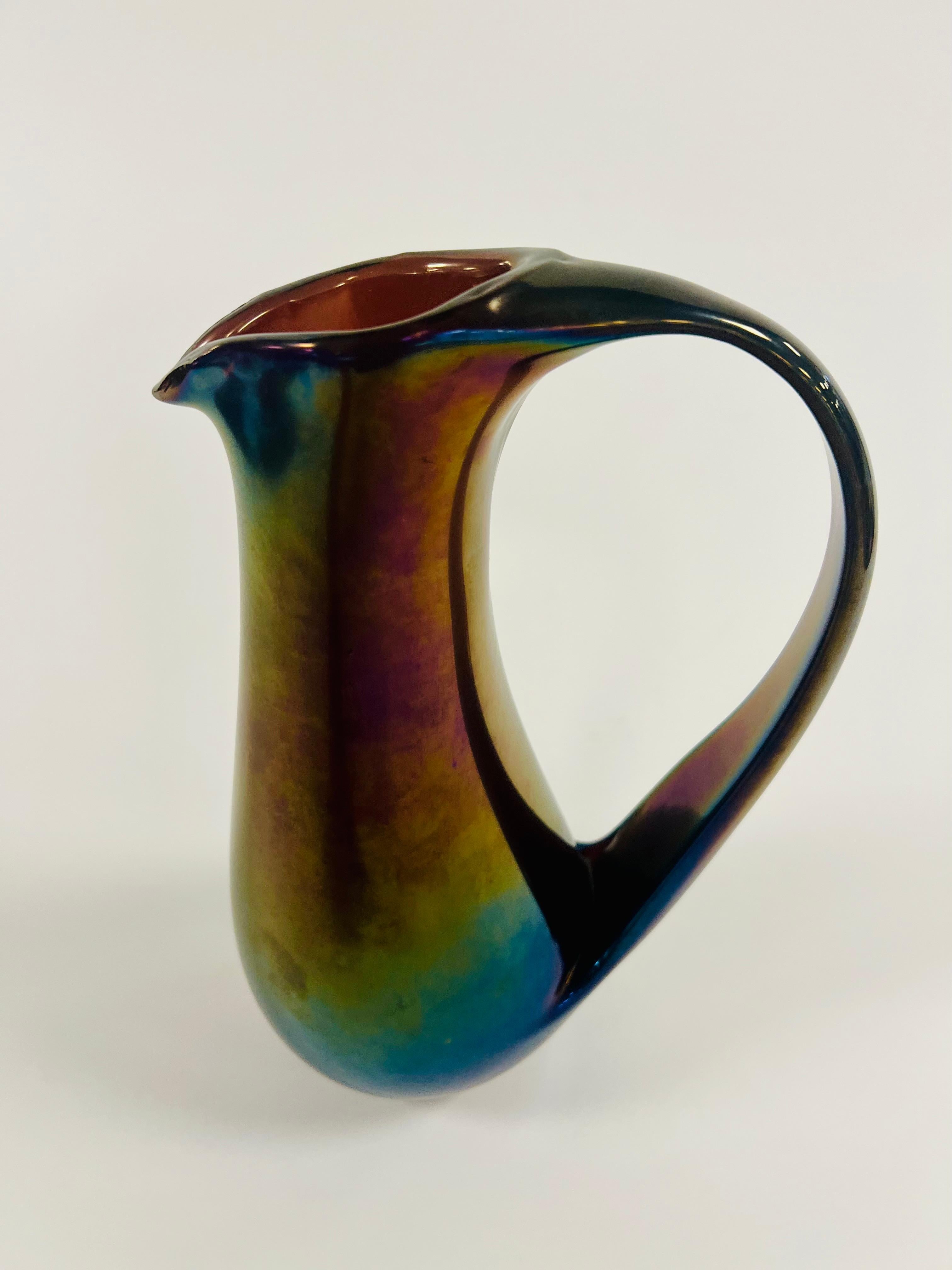 Vaso cangiante in vetro di Murano di GIORGIO FERRO 1952 per A.VE.M.