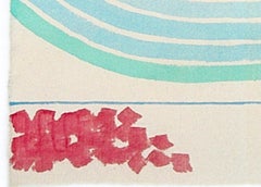 Rosso sotto - Original Acrylic Paint on Fabric by Giorgio Griffa - 1998