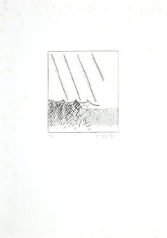 Untitled - Etching by Giorgio Griffa - 1977