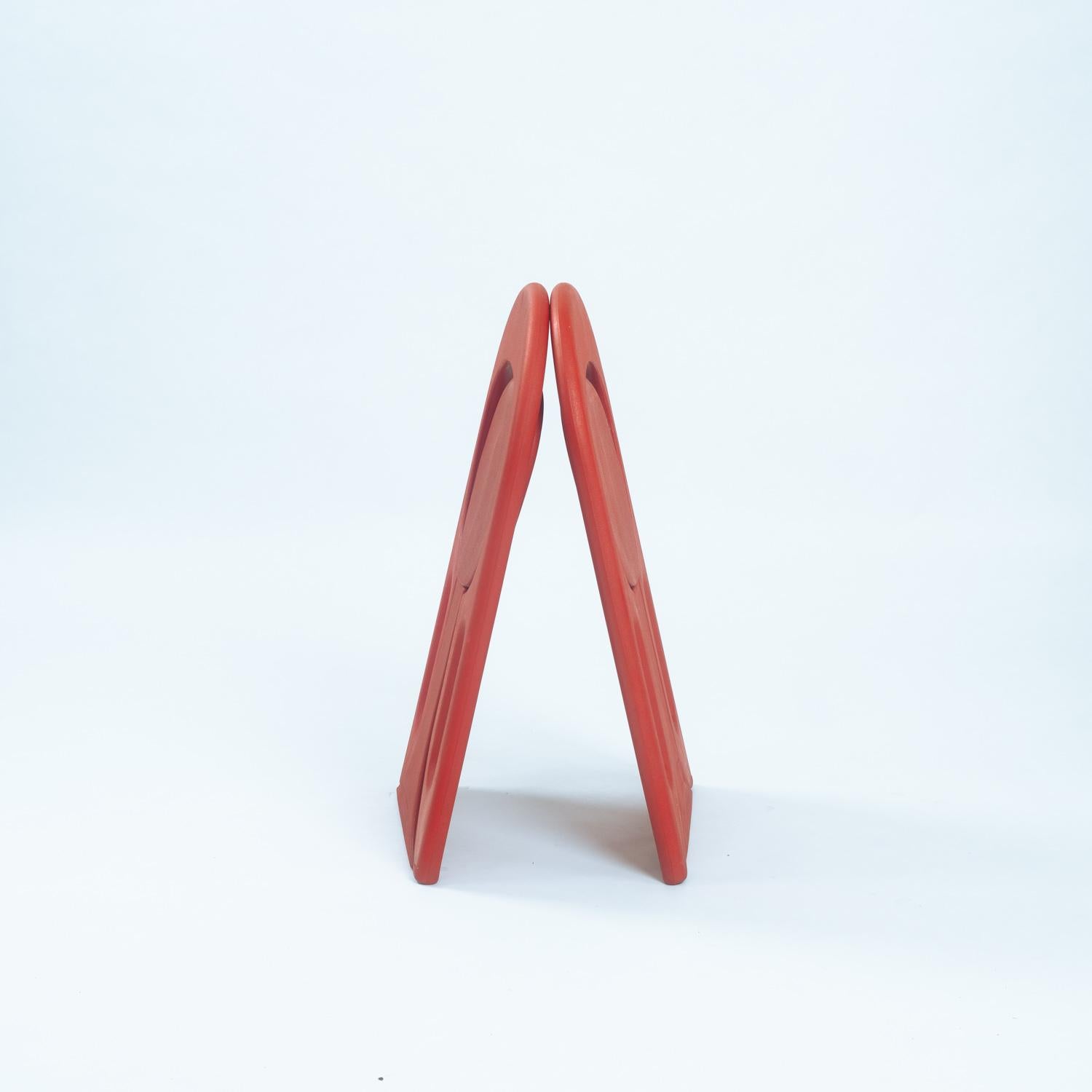 Sillas plegables rojas Giorgio Gurioli Filly, Italia, años 80 3