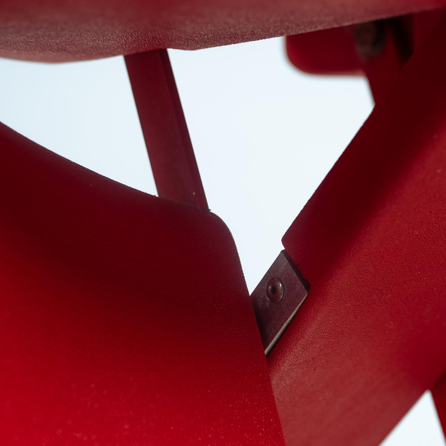 Sillas plegables rojas Giorgio Gurioli Filly, Italia, años 80 8