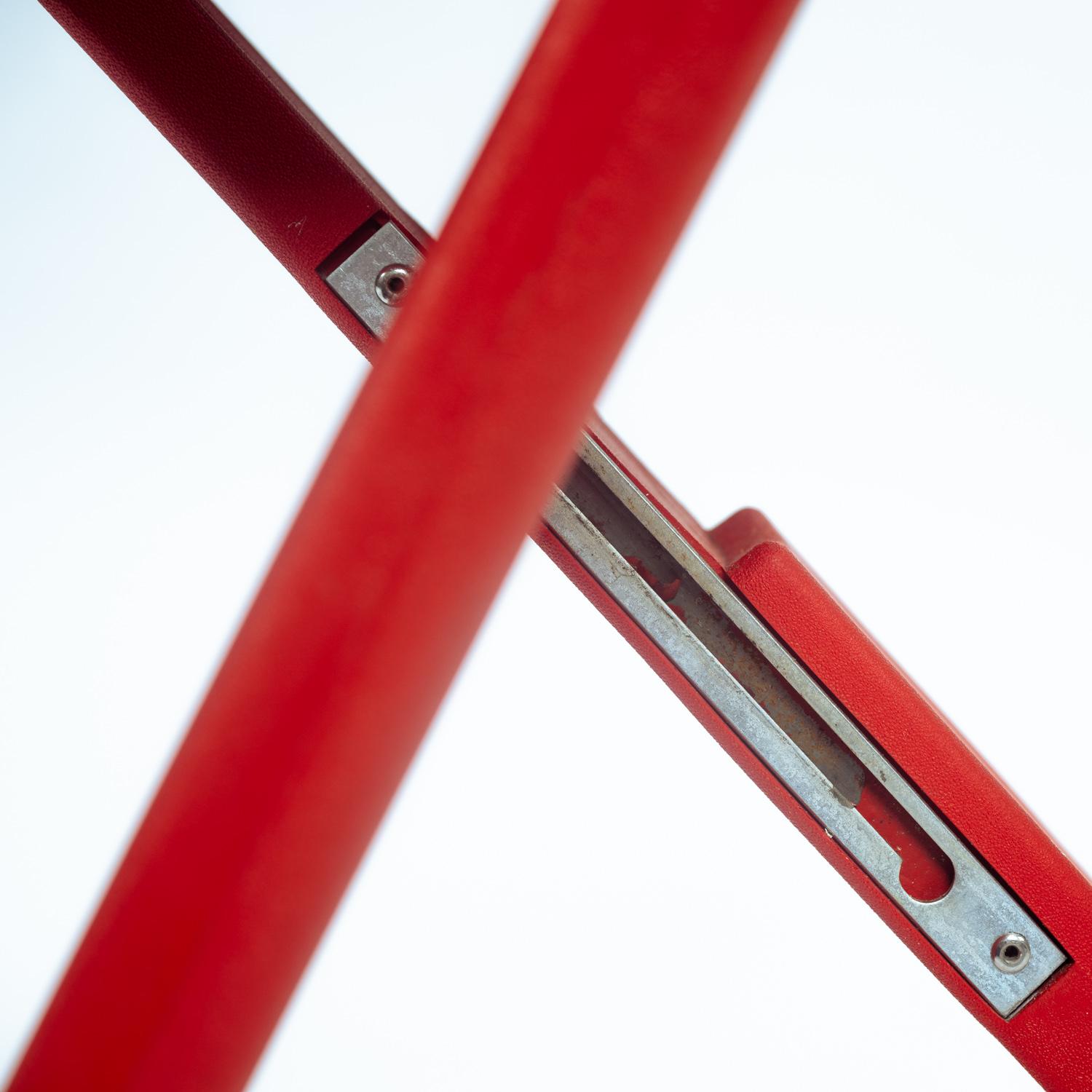 Sillas plegables rojas Giorgio Gurioli Filly, Italia, años 80 13