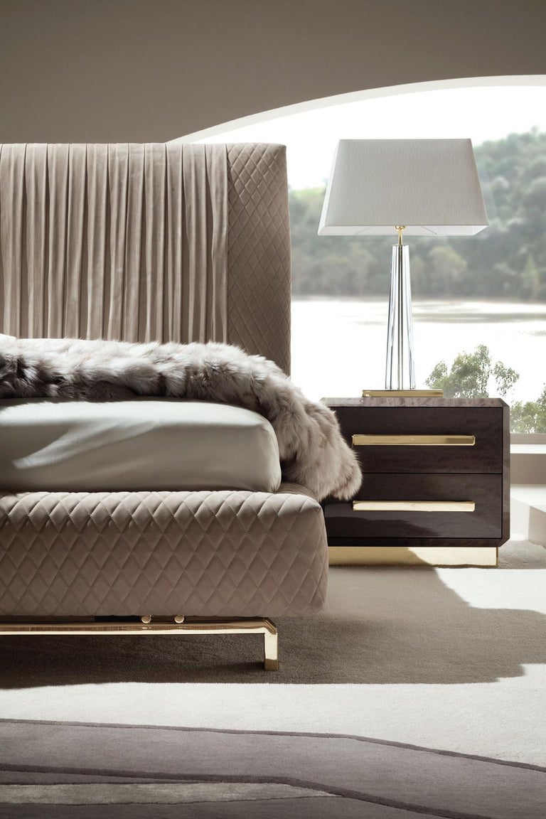 'Giorgio Collection' Upholstered King Size Bed Pleated ...