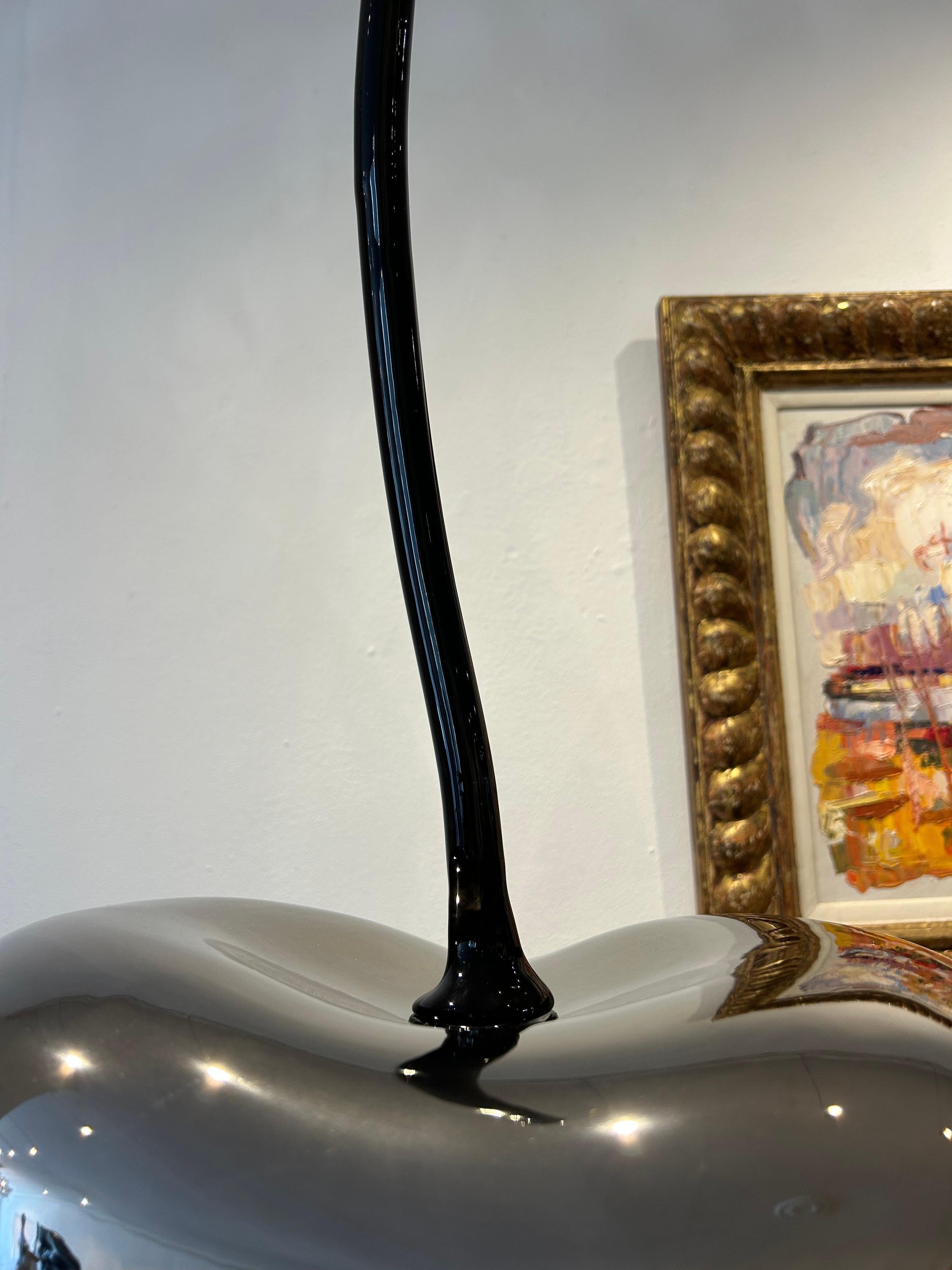 Cerise Platinum Ceremics Cherry Fruit Modern Sculpture Still Life New In Stock For Sale 2