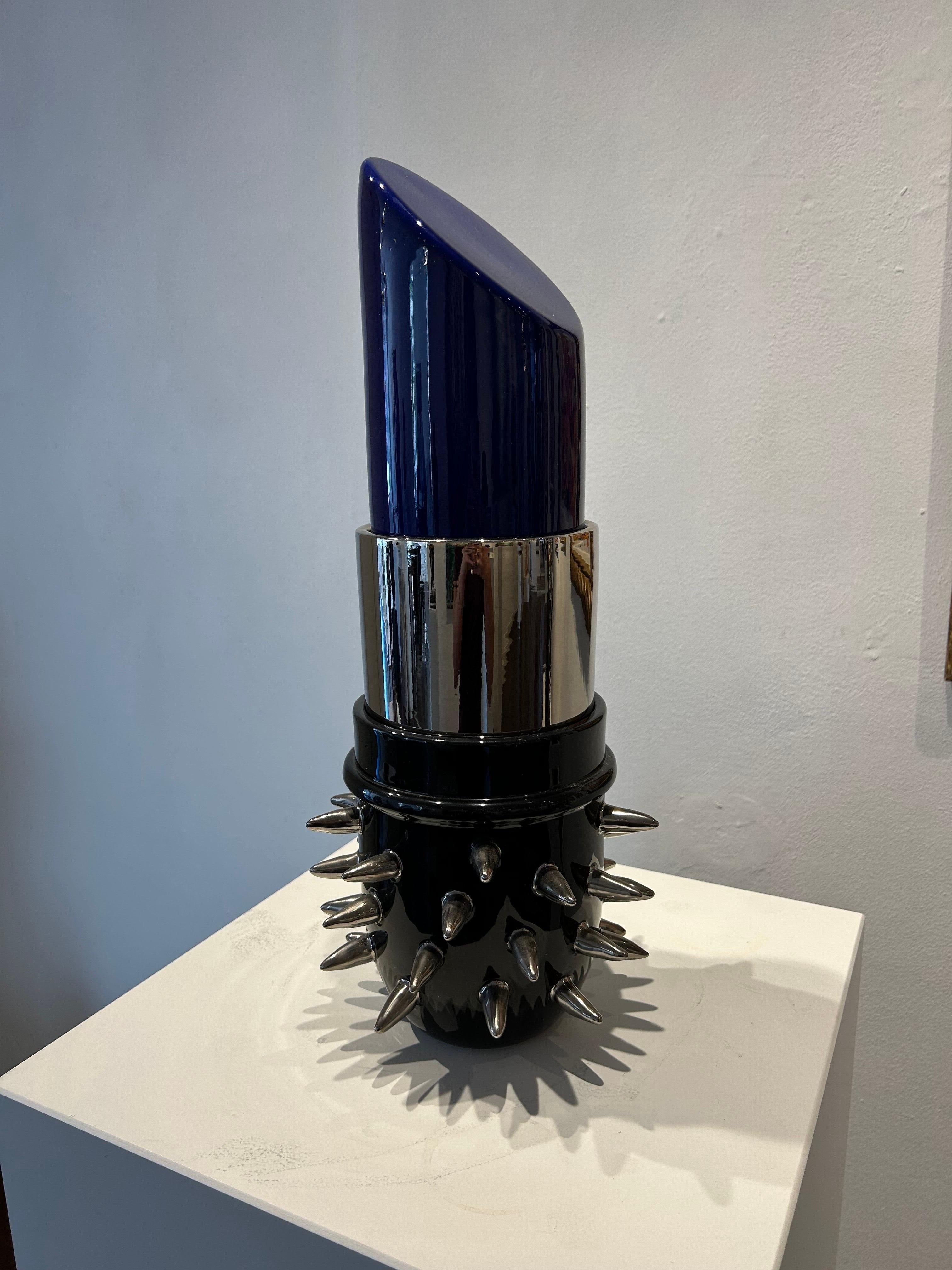 Truko Sadomaso Cerámica Pintalabios Pop Art Escultura Moderna Platino Nuevo En Stock - Sculpture de Giorgio Laveri