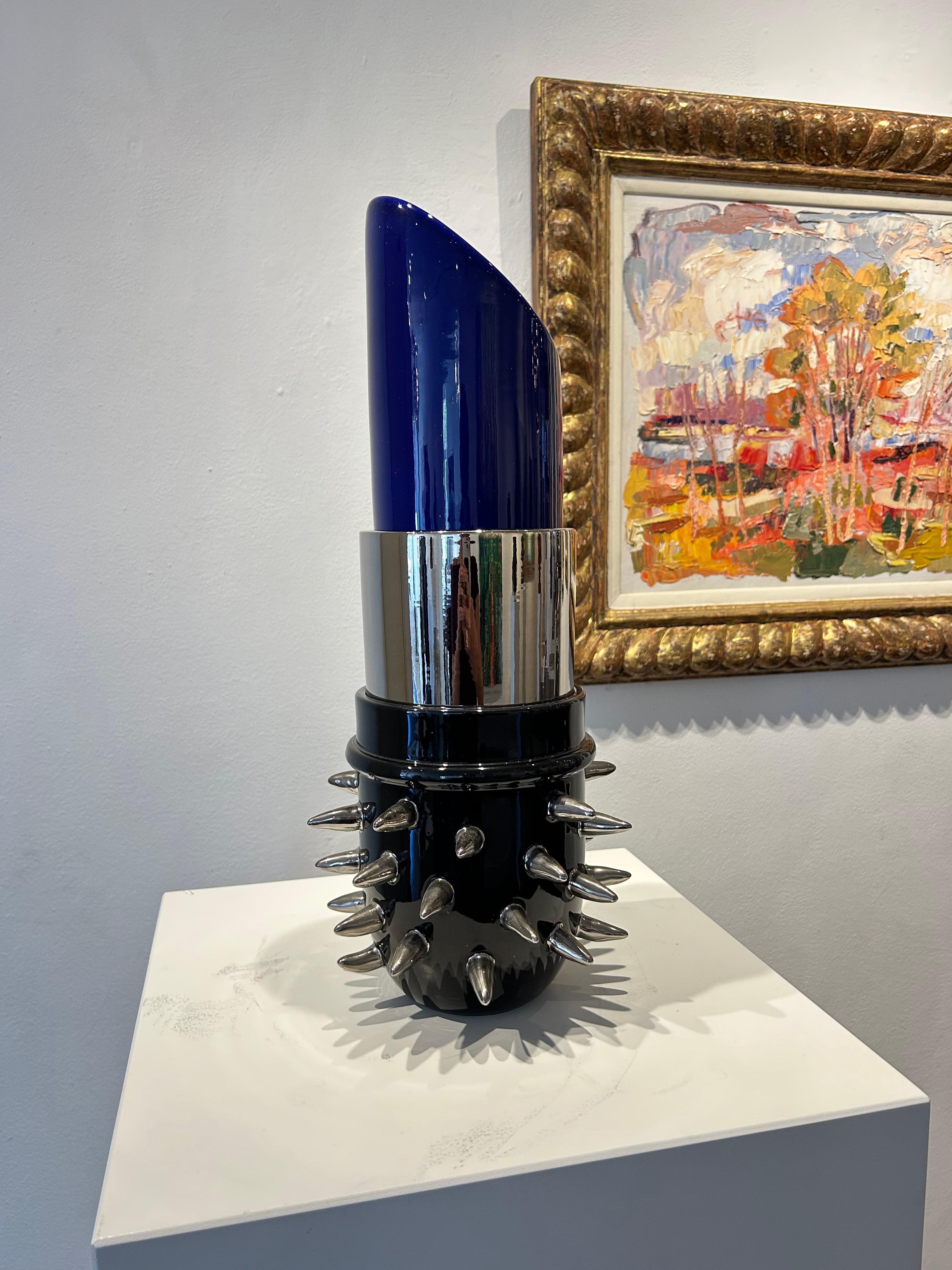 Truko Sadomaso Cerámica Pintalabios Pop Art Escultura Moderna Platino Nuevo En Stock - Sculpture Contemporáneo de Giorgio Laveri