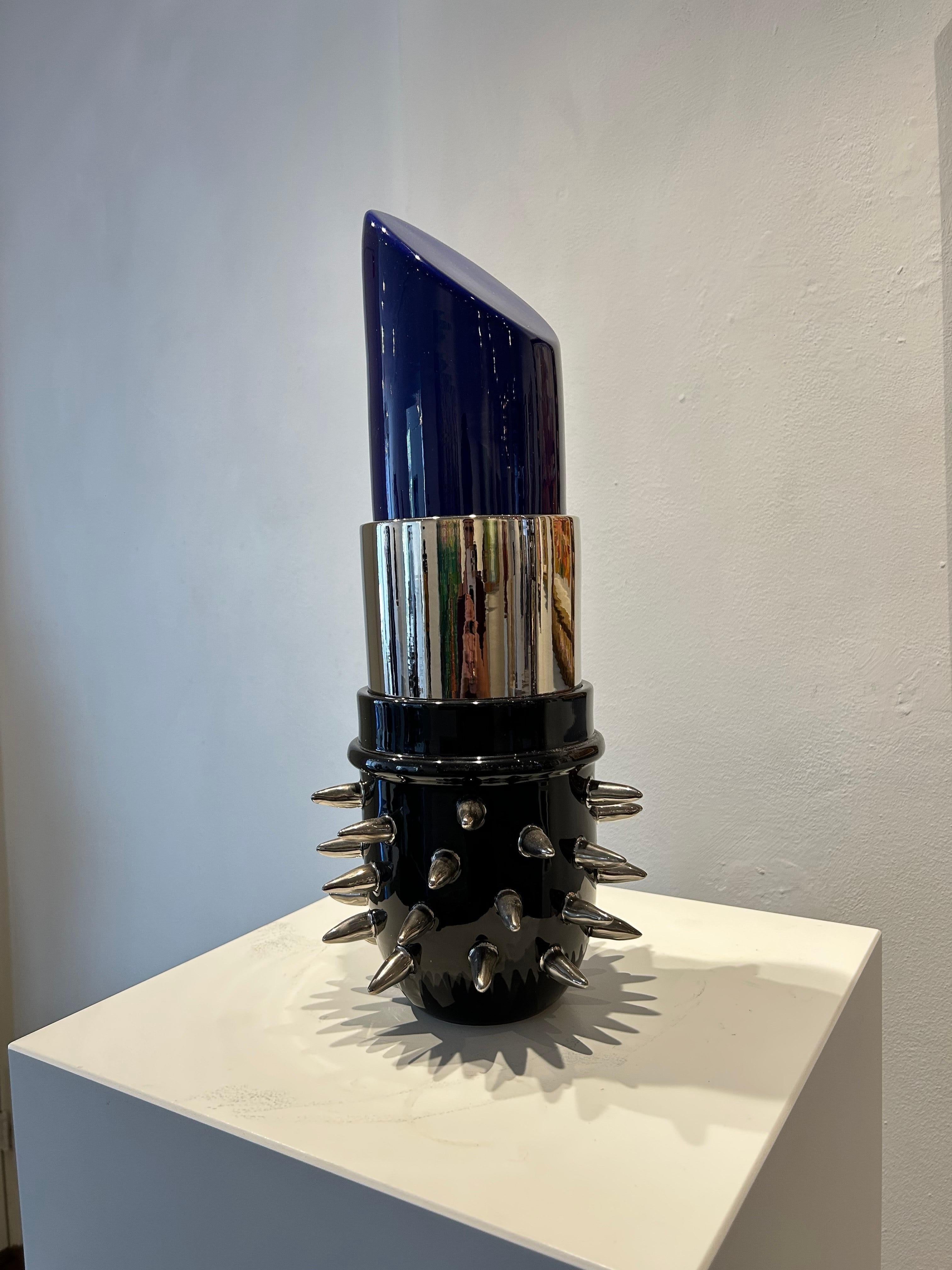 Truko Sadomaso Ceramics Lipstick Pop Art Sculpture Modern Platinum New In Stock