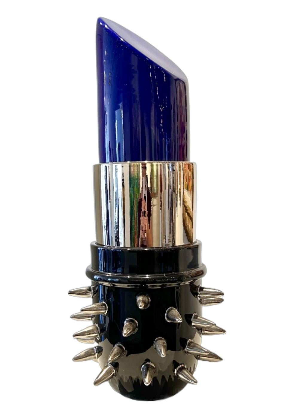 Truko Sadomaso céramique Lipstick Pop Art sculpture moderne en platine, neuve en stock