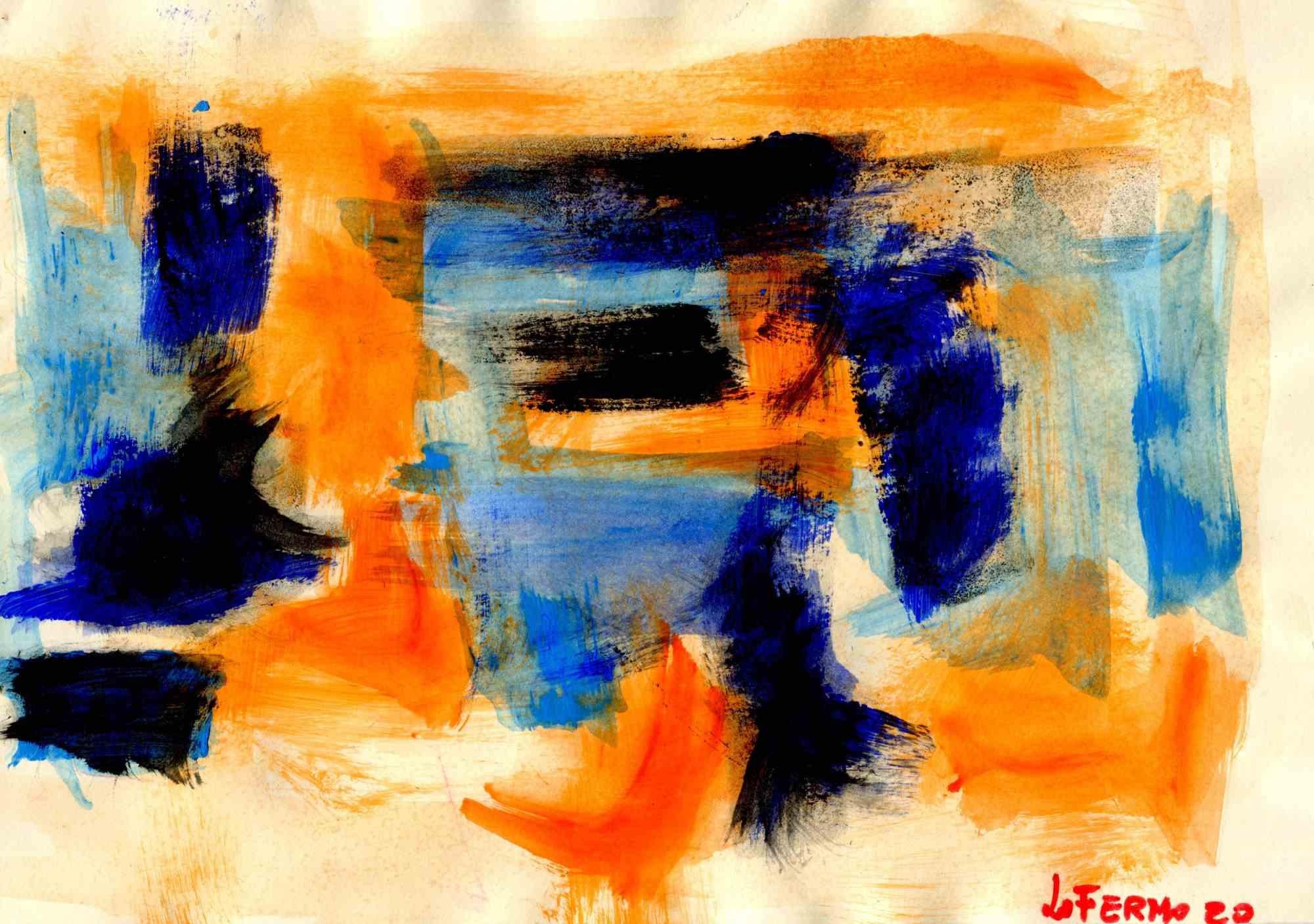 Abstract Composition is a drawing in Tempera and Watercolor on paper realized by Giorgio Lo Fermo.

Good Conditions.

The Artwork is Depicted through strong strokes in a well-balanced composition.

Giorgio Lo Fermo  is an Italian painter and