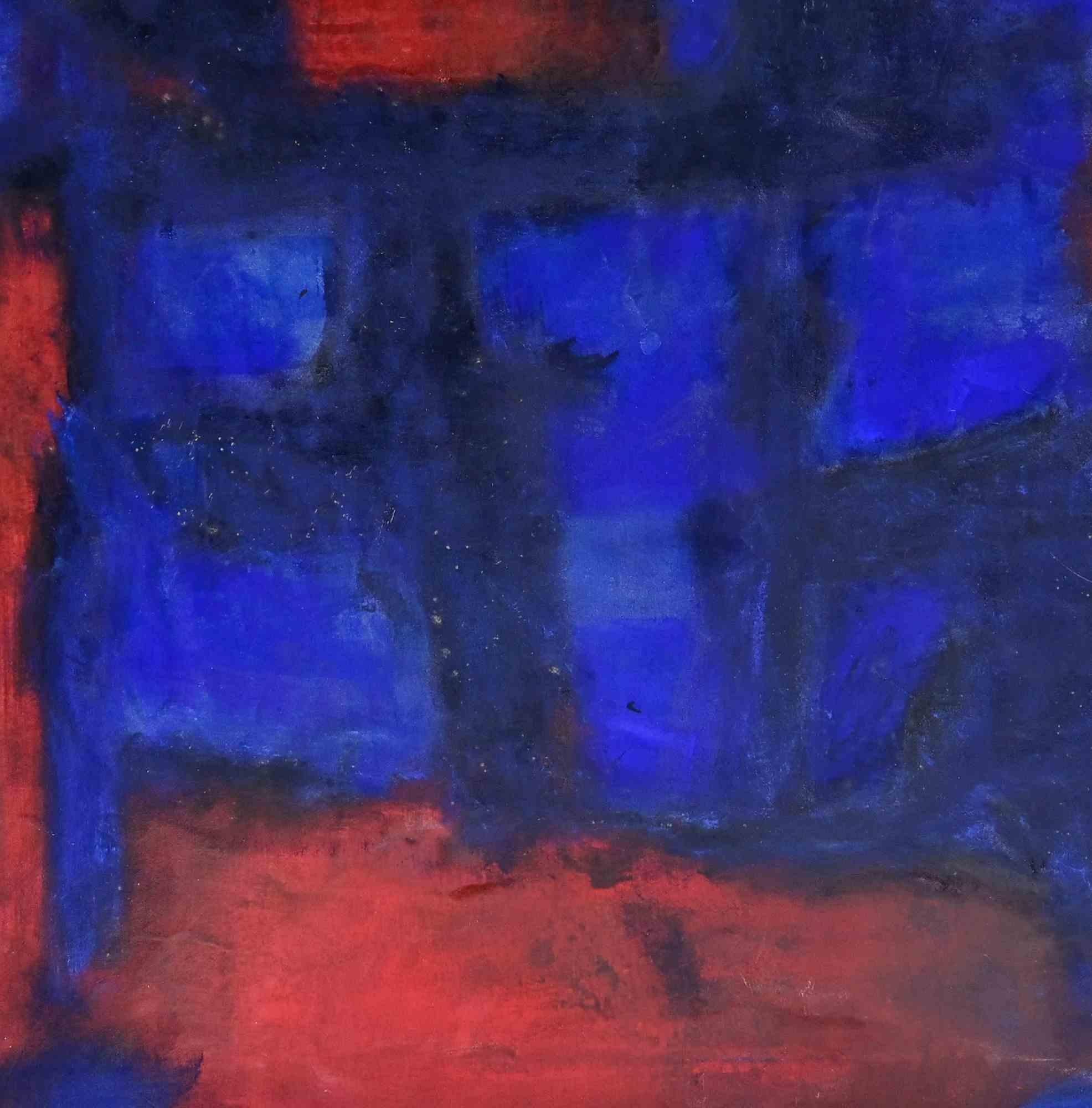 Abstrakte Komposition - Ölgemälde von Giorgio Lo Fermo - 1994 im Angebot 1