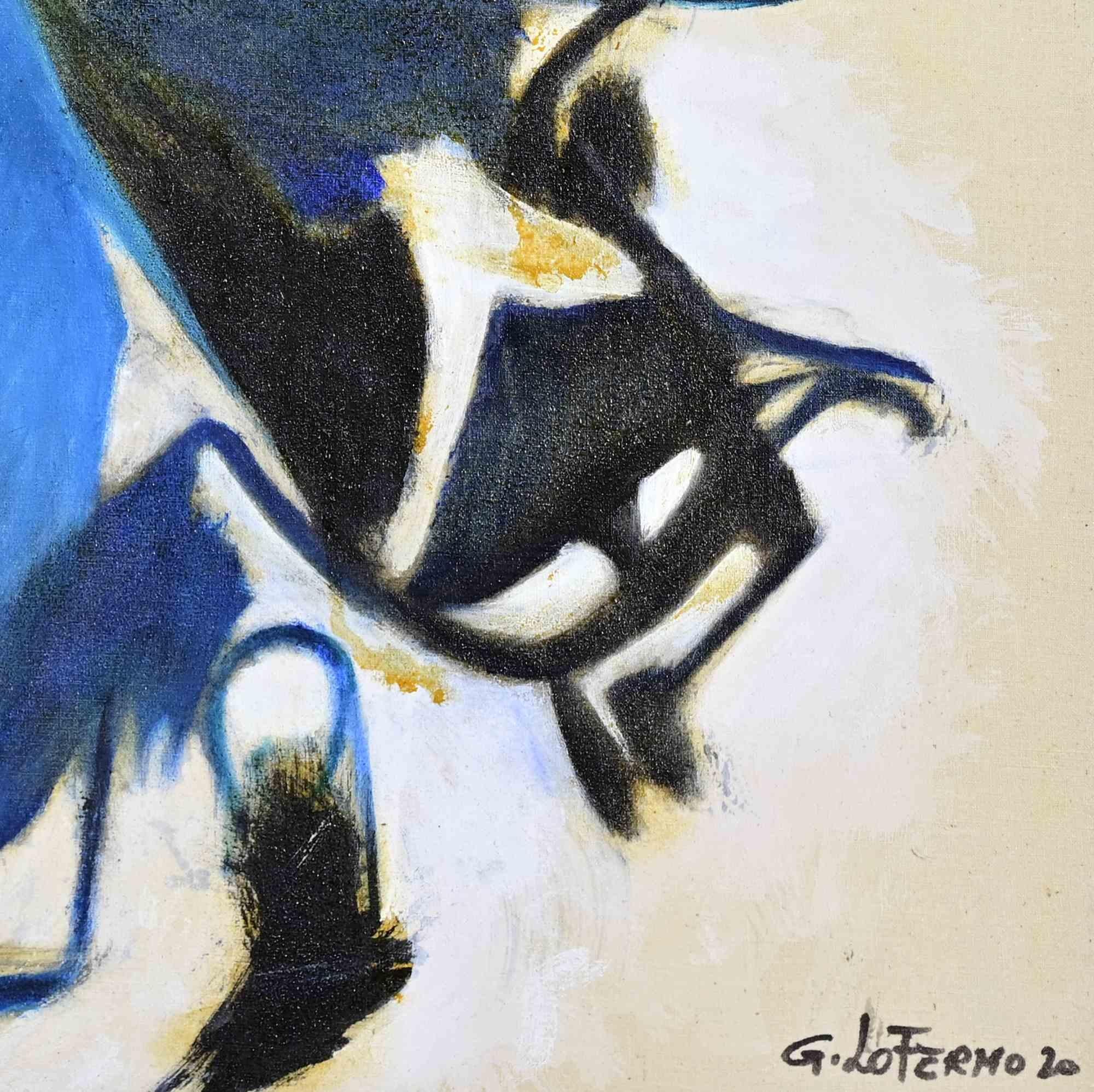 Abstrakte Komposition - Ölgemälde von Giorgio Lo Fermo - 2020 im Angebot 1