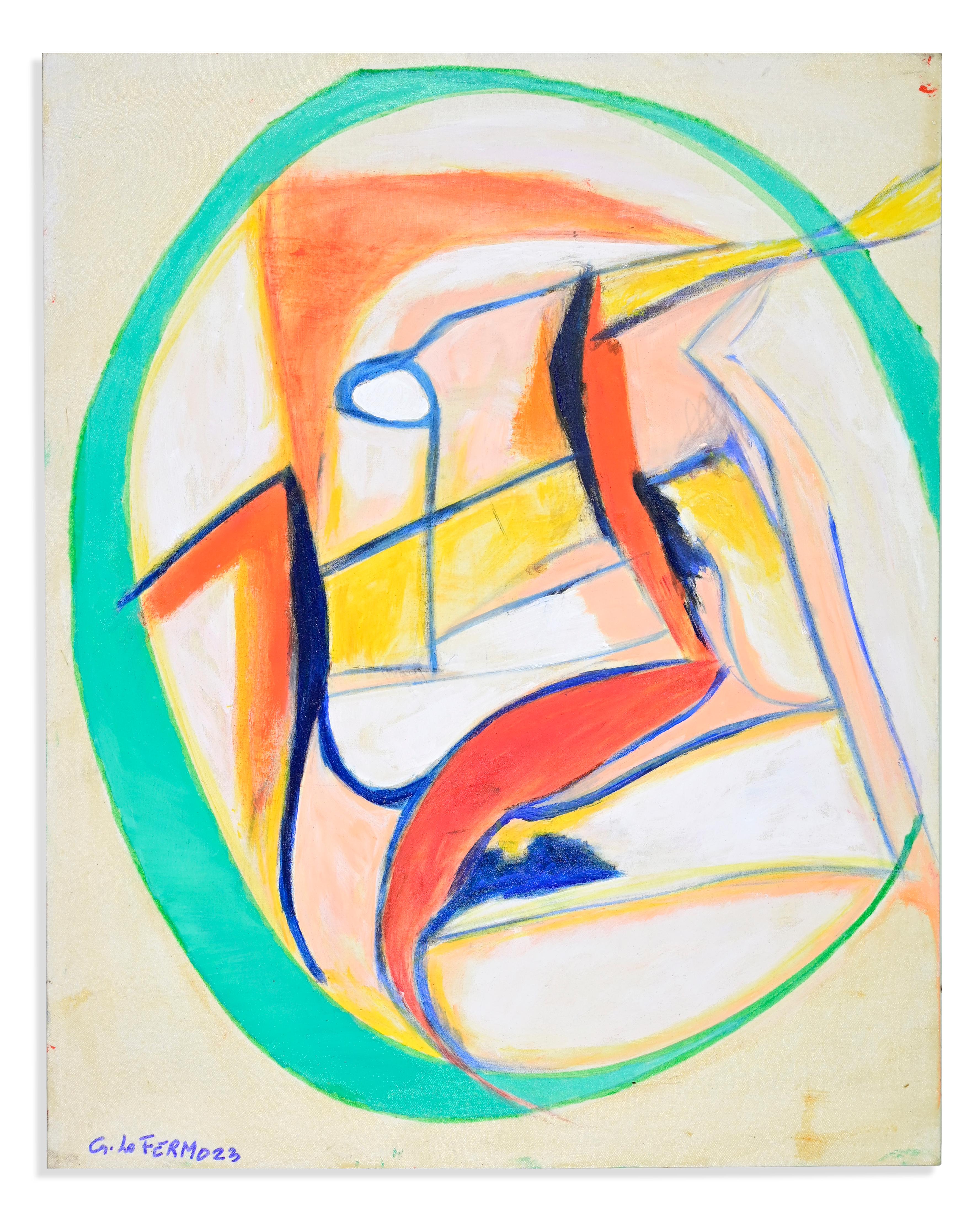 Abstract Composition - Oil Painting by Giorgio Lo Fermo - 2023 For Sale 1