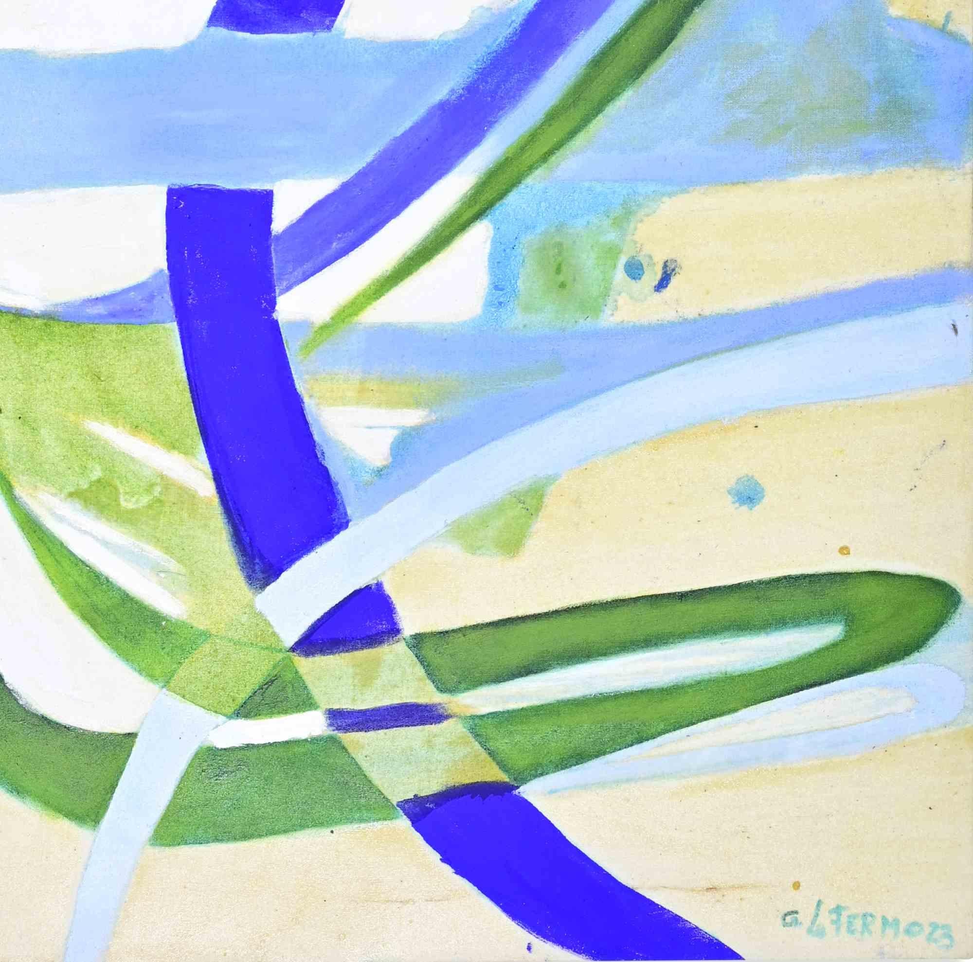 Abstrakte Komposition - Ölgemälde von Giorgio Lo Fermo - 2023 im Angebot 1