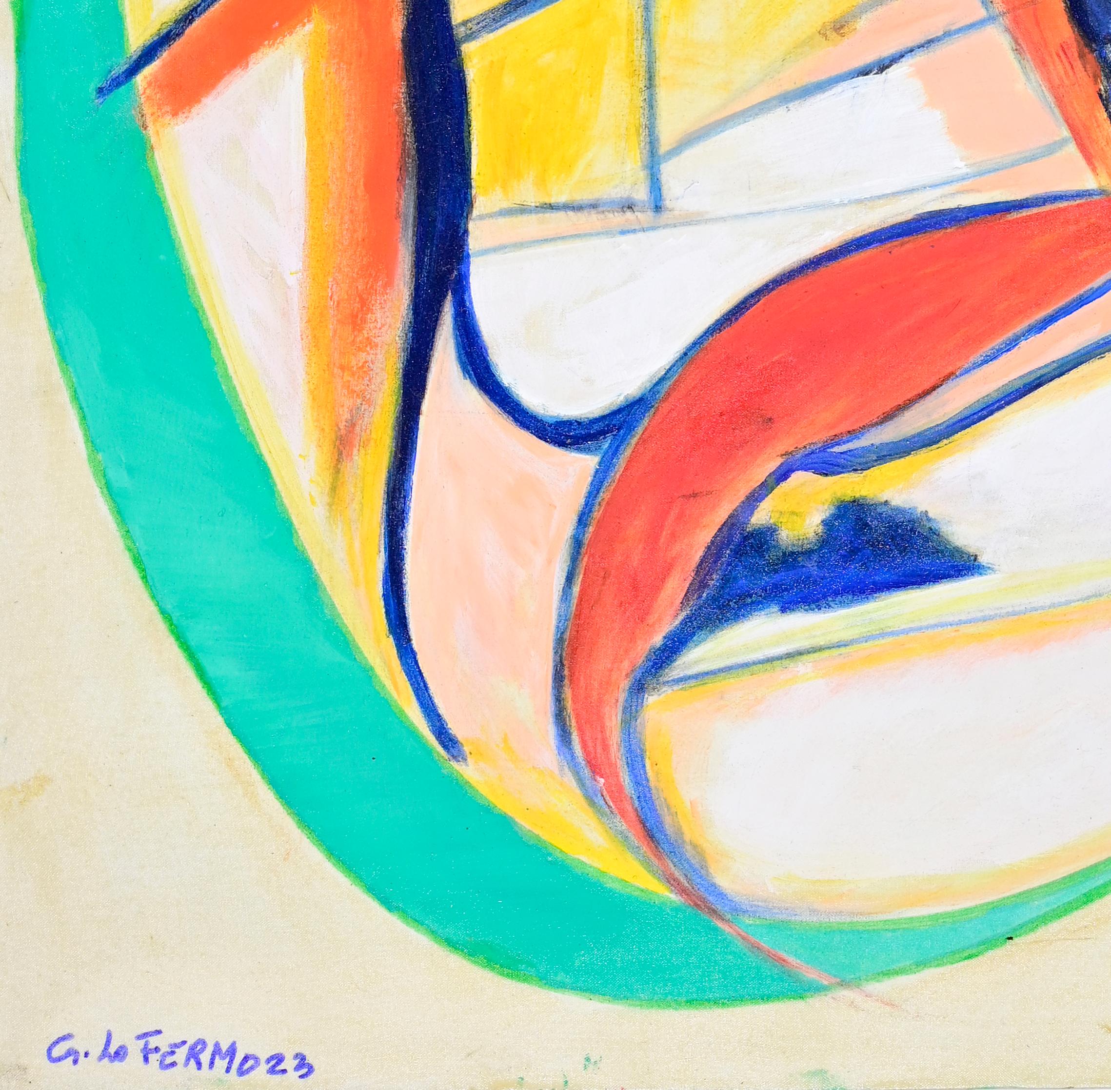 Abstract Composition - Oil Painting by Giorgio Lo Fermo - 2023 For Sale 3