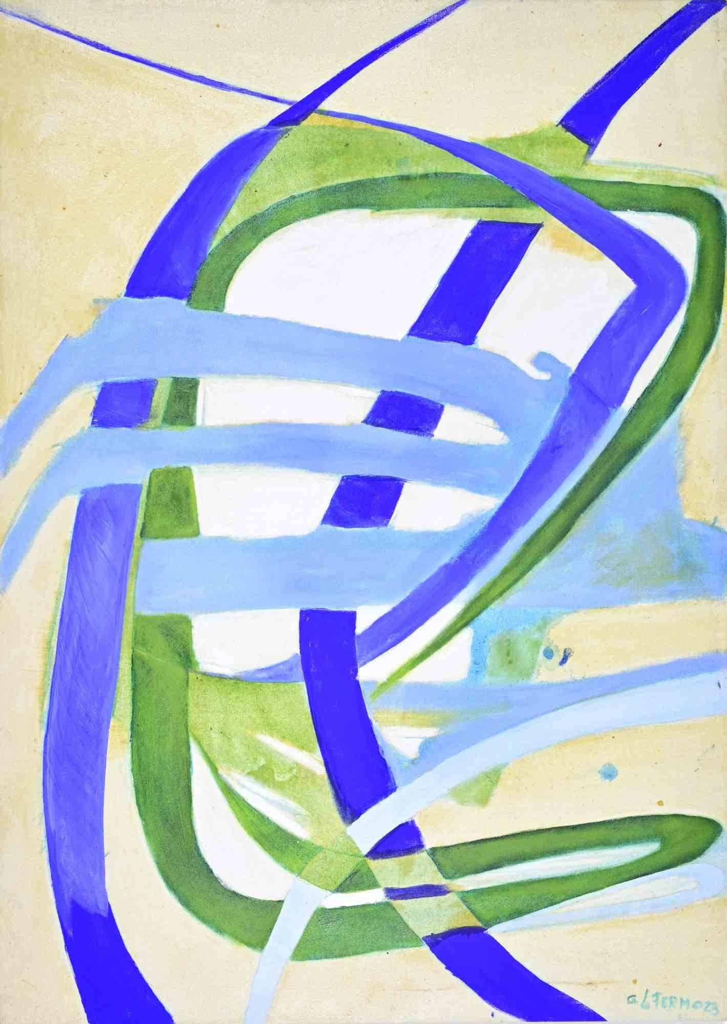 Abstract Composition - Oil Painting by Giorgio Lo Fermo - 2023