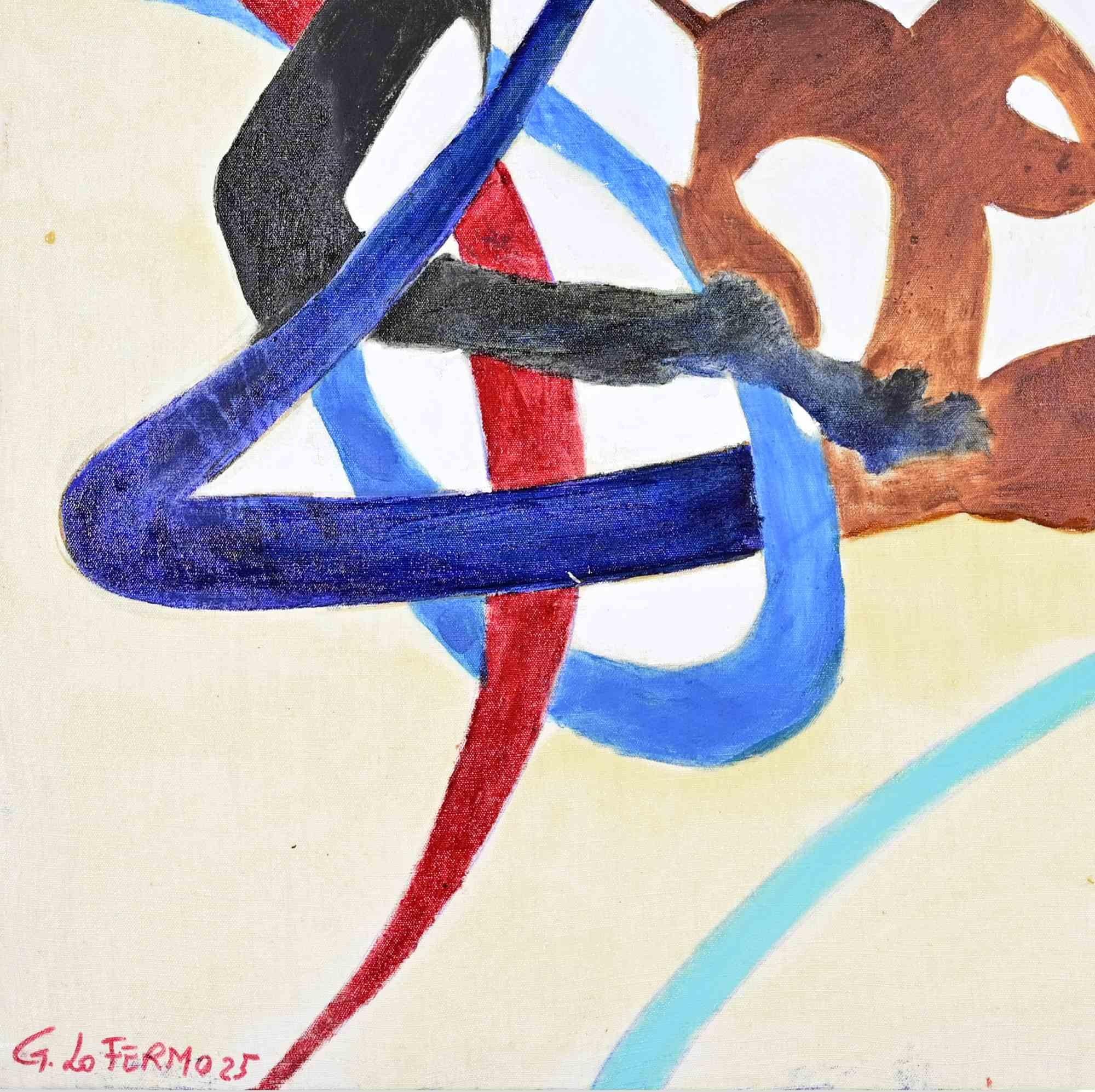 Abstrakte Komposition - Ölgemälde von Giorgio Lo Fermo - 2025 im Angebot 1