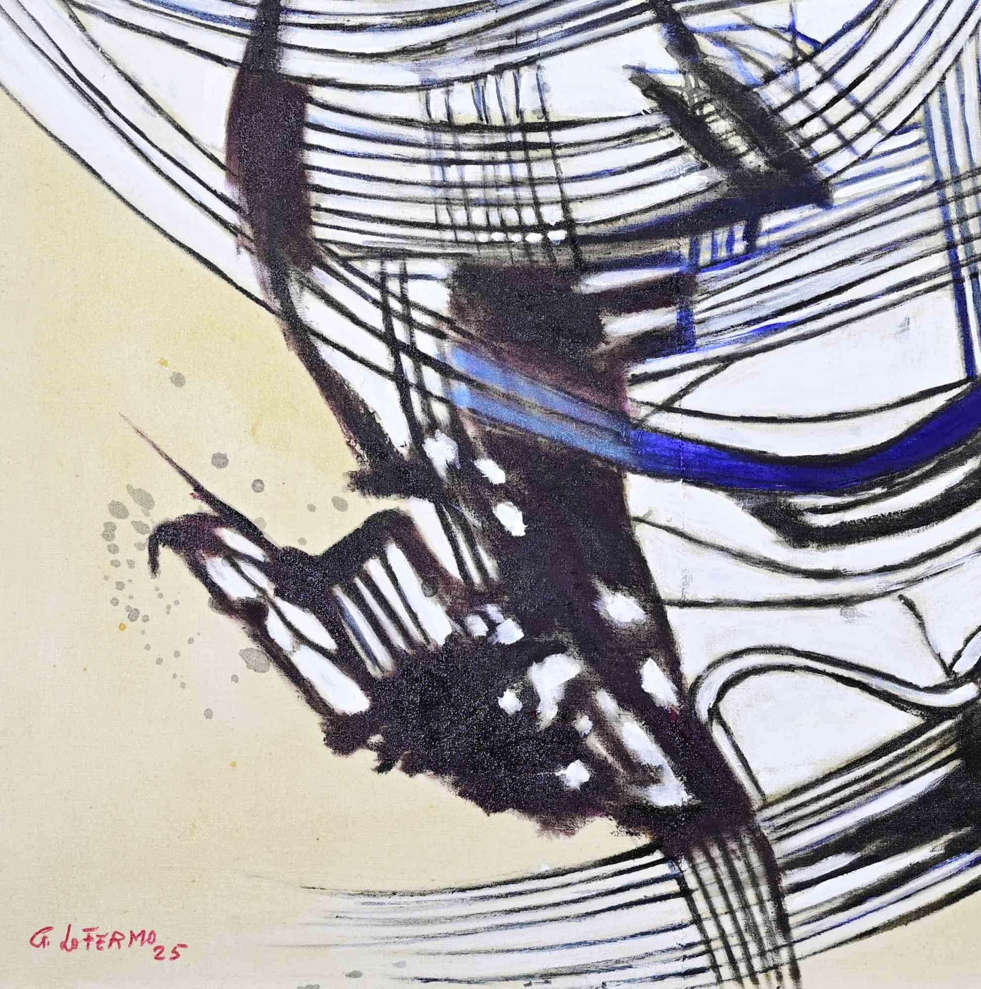 Abstrakte Komposition - Ölgemälde von Giorgio Lo Fermo - 2025 im Angebot 1