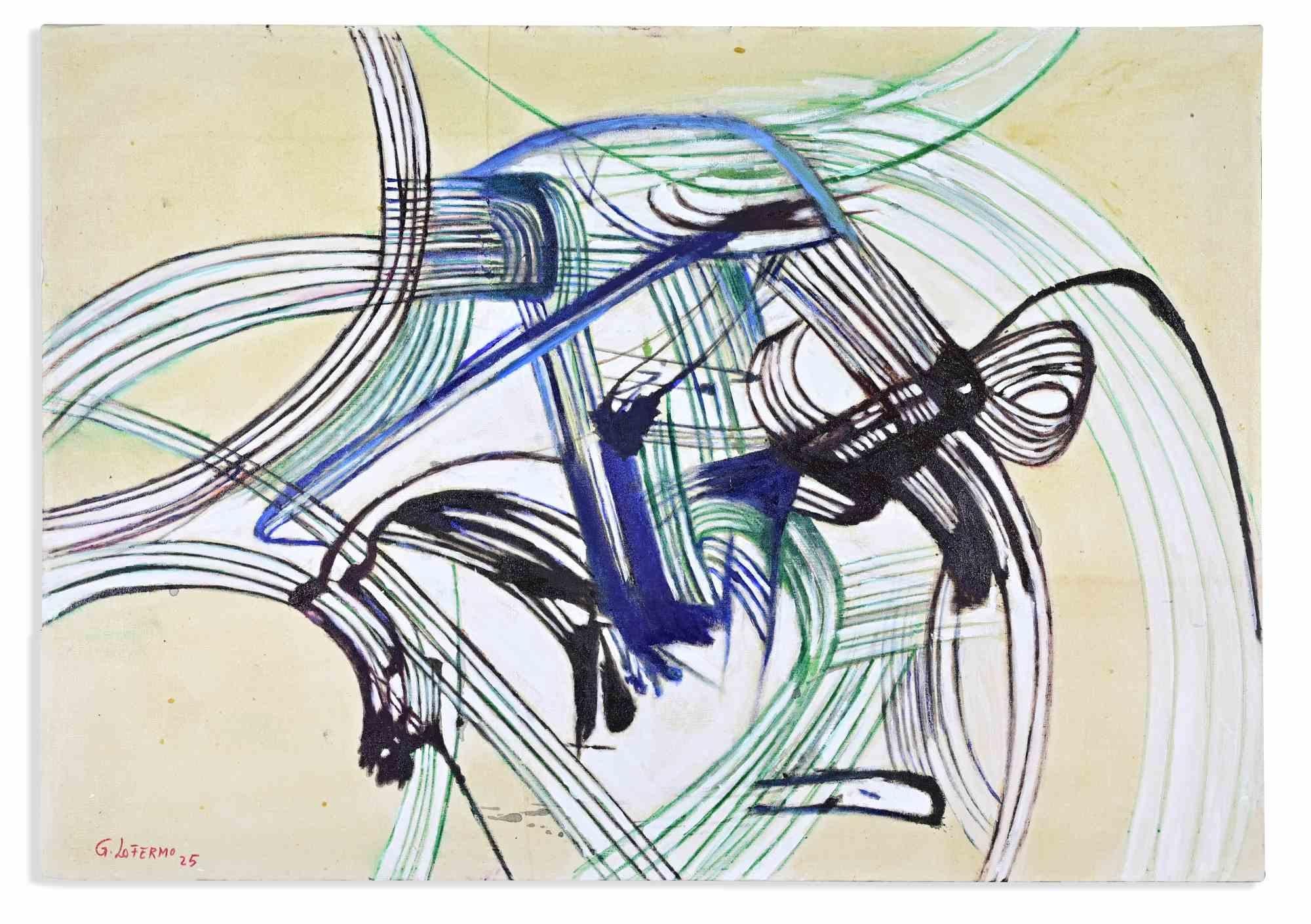 Abstrakte Komposition - Ölgemälde von Giorgio Lo Fermo - 2025 im Angebot 1