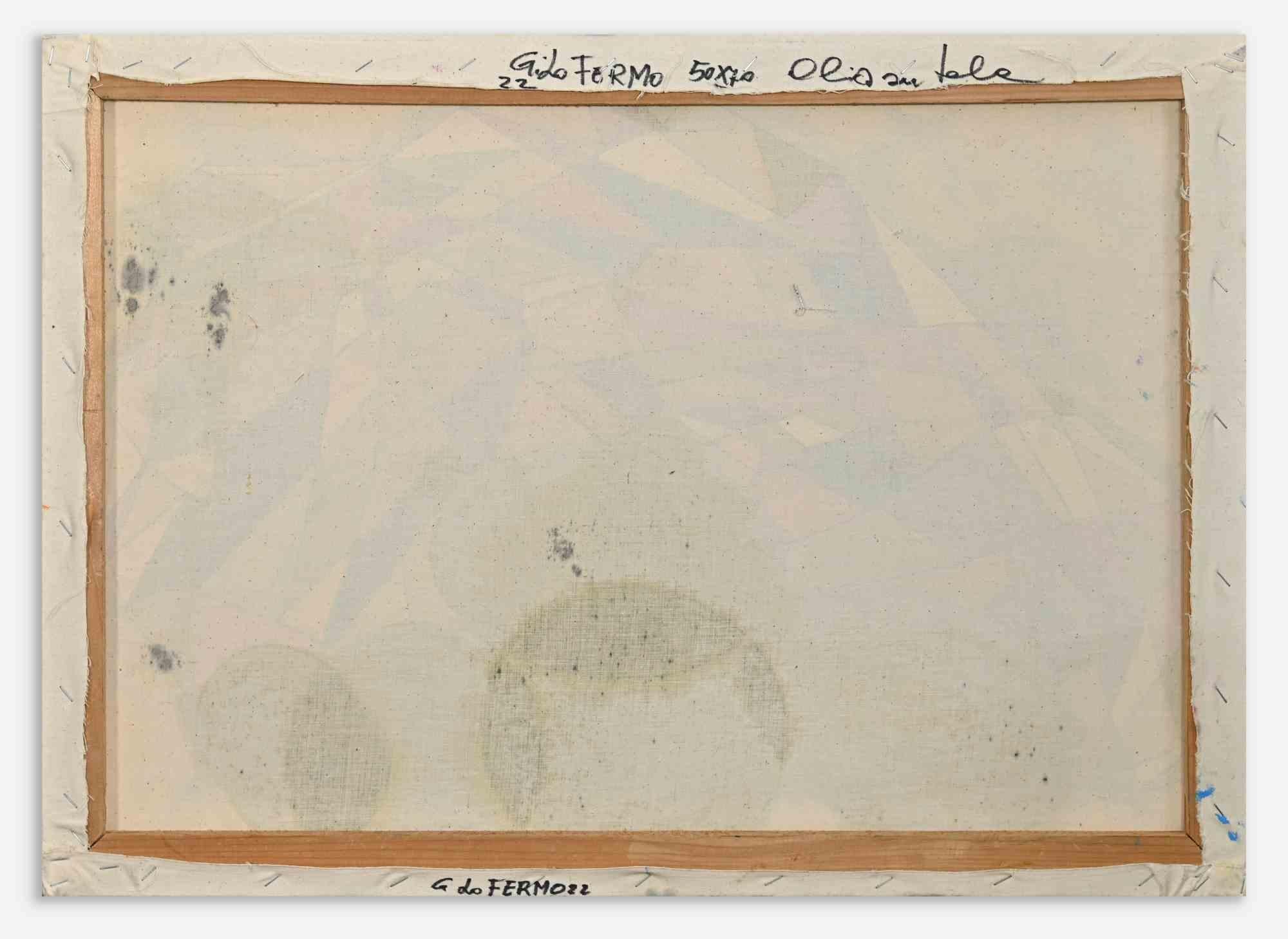 Abstrakte Komposition – Ölgemälde auf Leinwand von Giorgio Lo Fermo – 2022 im Angebot 2