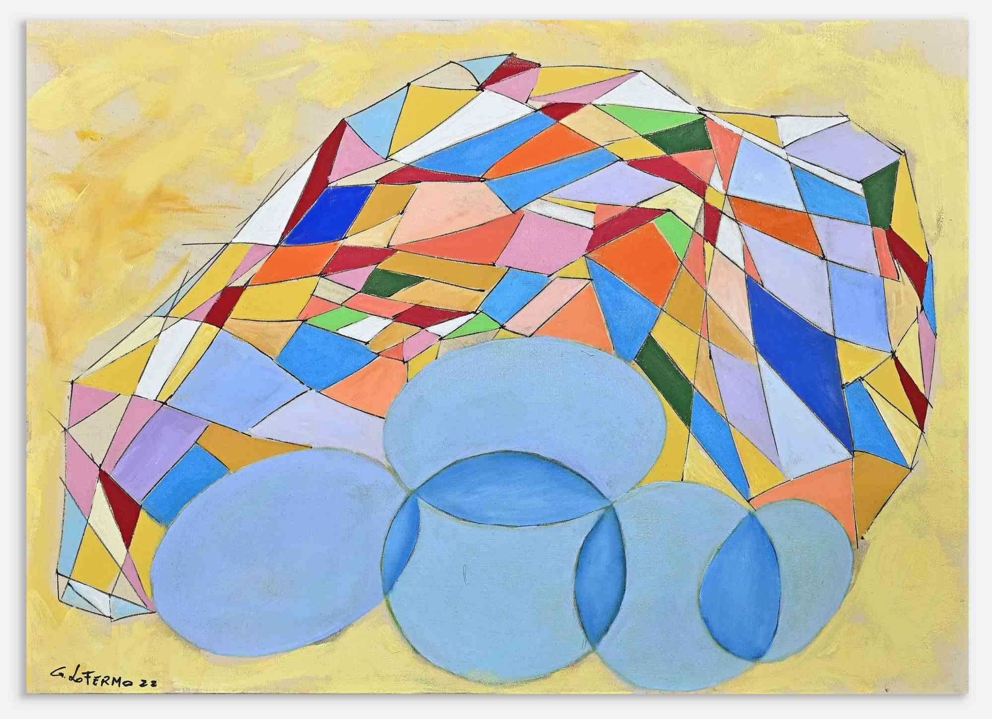 Abstract composition is an original artwork realized by Giorgio Lo Fermo (b. 1947) in 2022

Original Oil Painting on Canvas.

Hand signed and dated on the lower left margin.

Hand-signed, titled and dated on the back of the canvas.

Good
