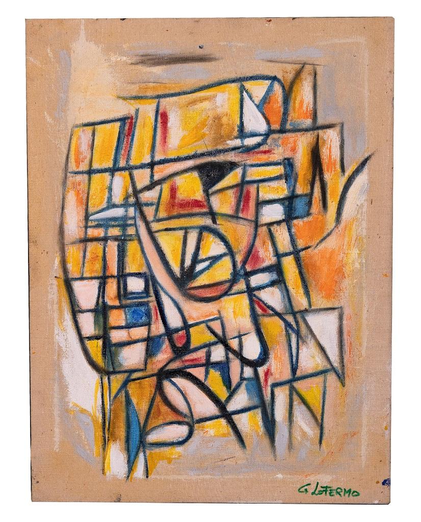 Abstract Composition is an original artwork realized by Giorgio Lo Fermo (b. 1947) in 2019.

Oil on canvas.

Hand signed by the artist on the lower right corner: G. Lo Fermo.

Perfect conditions.

Abstract Composition is a gorgeous painting that