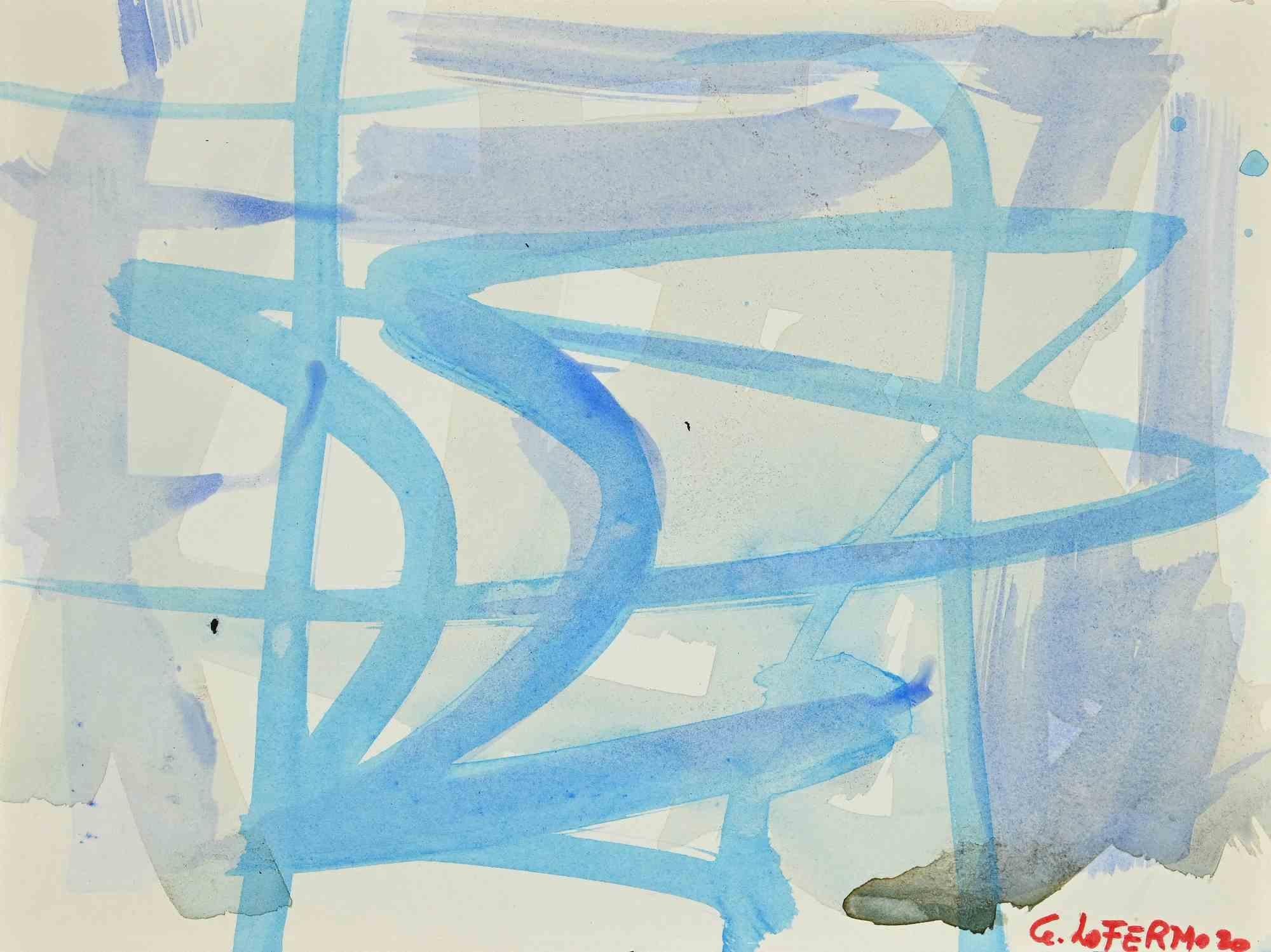 Composition abstraite - Tempera et aquarelle de Giorgio Lo Fermo - 2020