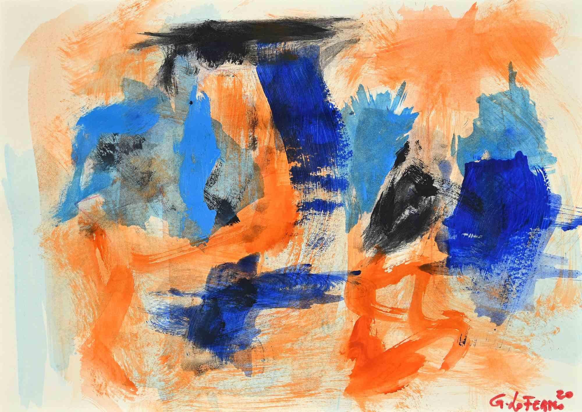 Composition abstraite - Tempera et aquarelle de Giorgio Lo Fermo - 2020