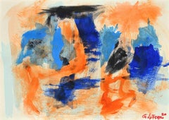 Abstract Composition -Original Tempera and Watercolor by Giorgio Lo Fermo - 2020