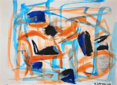 Abstract Composition -Original Tempera and Watercolor by Giorgio Lo Fermo - 2020
