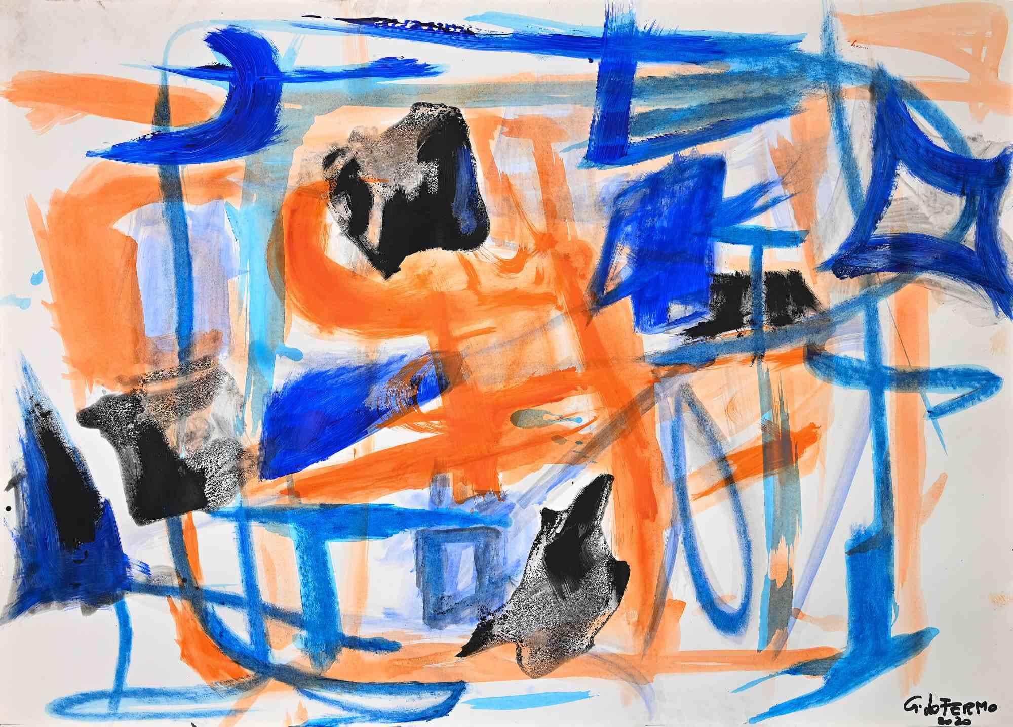 Abstract Composition is an original drawing in Tempera and Watercolor on paper realized by Giorgio Lo Fermo in 2020.

Good Conditions.

The Artwork is Depicted through strong strokes in a well-balanced composition.

Giorgio Lo Fermo  is an Italian