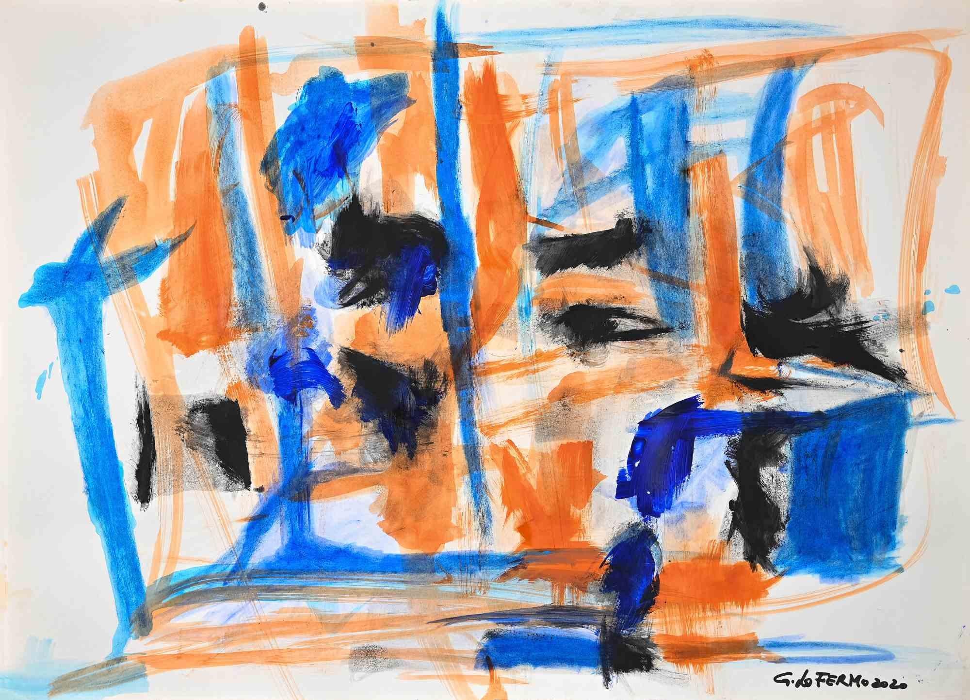 Composition abstraite - Tempera et aquarelle originales de Giorgio Lo Fermo - 2020
