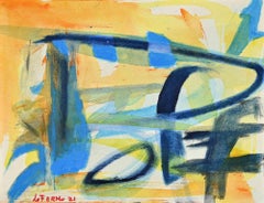 Abstract Composition -Original Tempera and Watercolor by Giorgio Lo Fermo - 2021