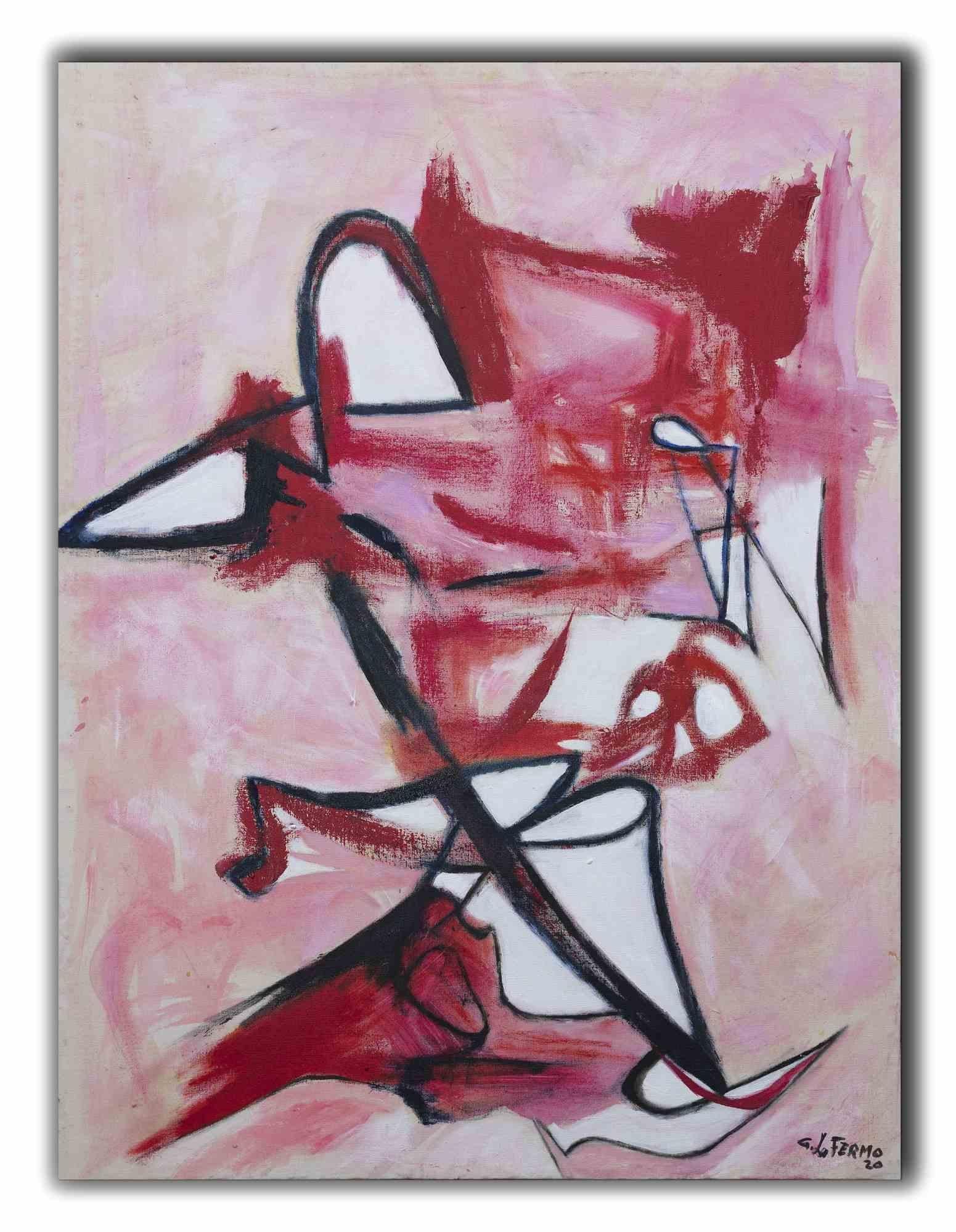 Abstrakter Expressionismus – Ölgemälde auf Leinwand von Giorgio Lo Fermo – 2020 im Angebot 2