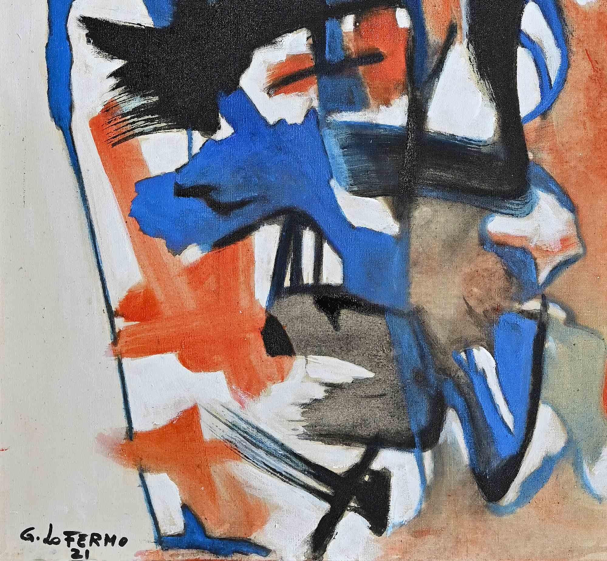Abstrakter Expressionismus – Ölgemälde auf Leinwand von Giorgio Lo Fermo – 2021 im Angebot 1