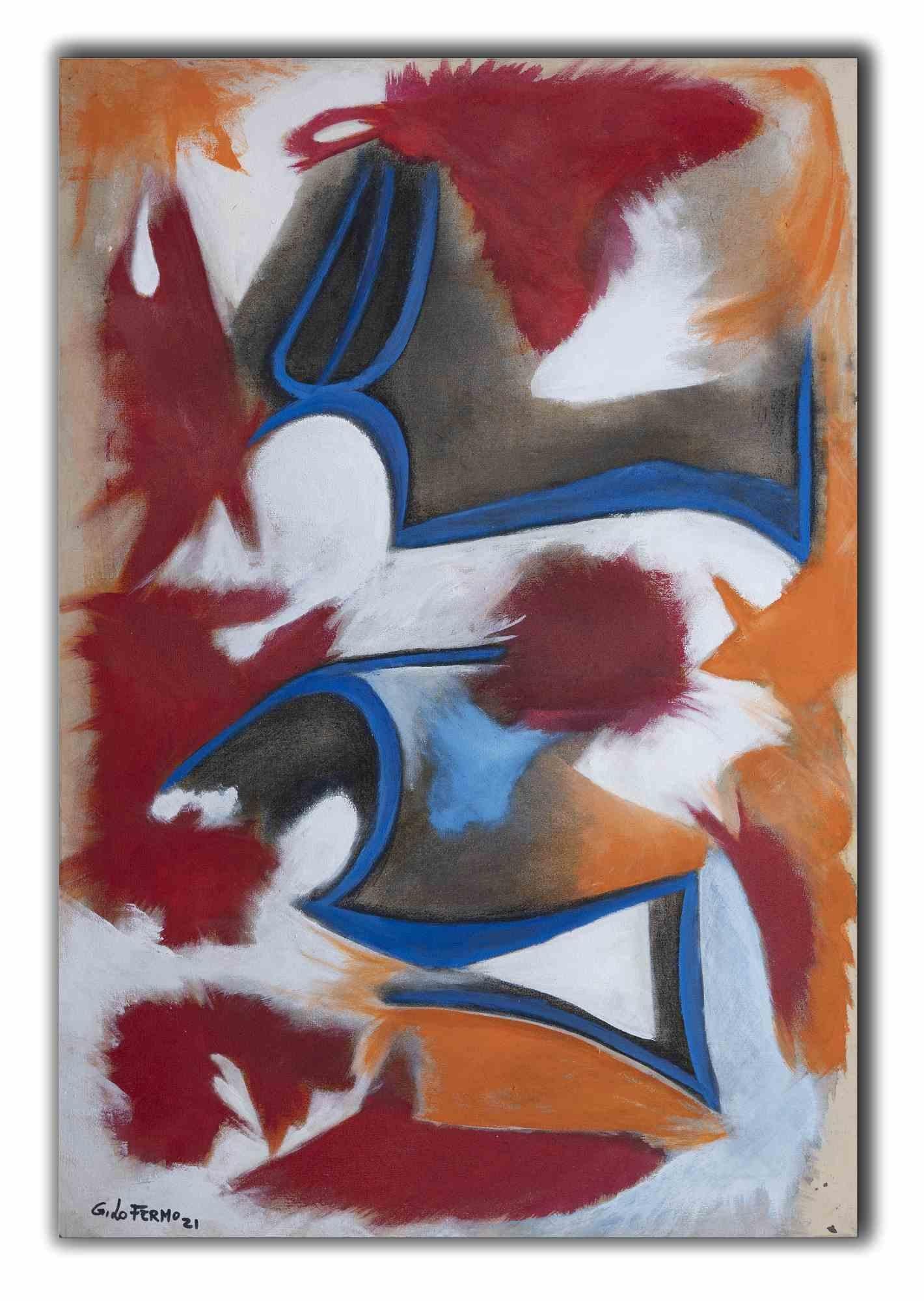 Abstract Expression - Oil On Canvas by Giorgio Lo Fermo - 2021 For Sale 3