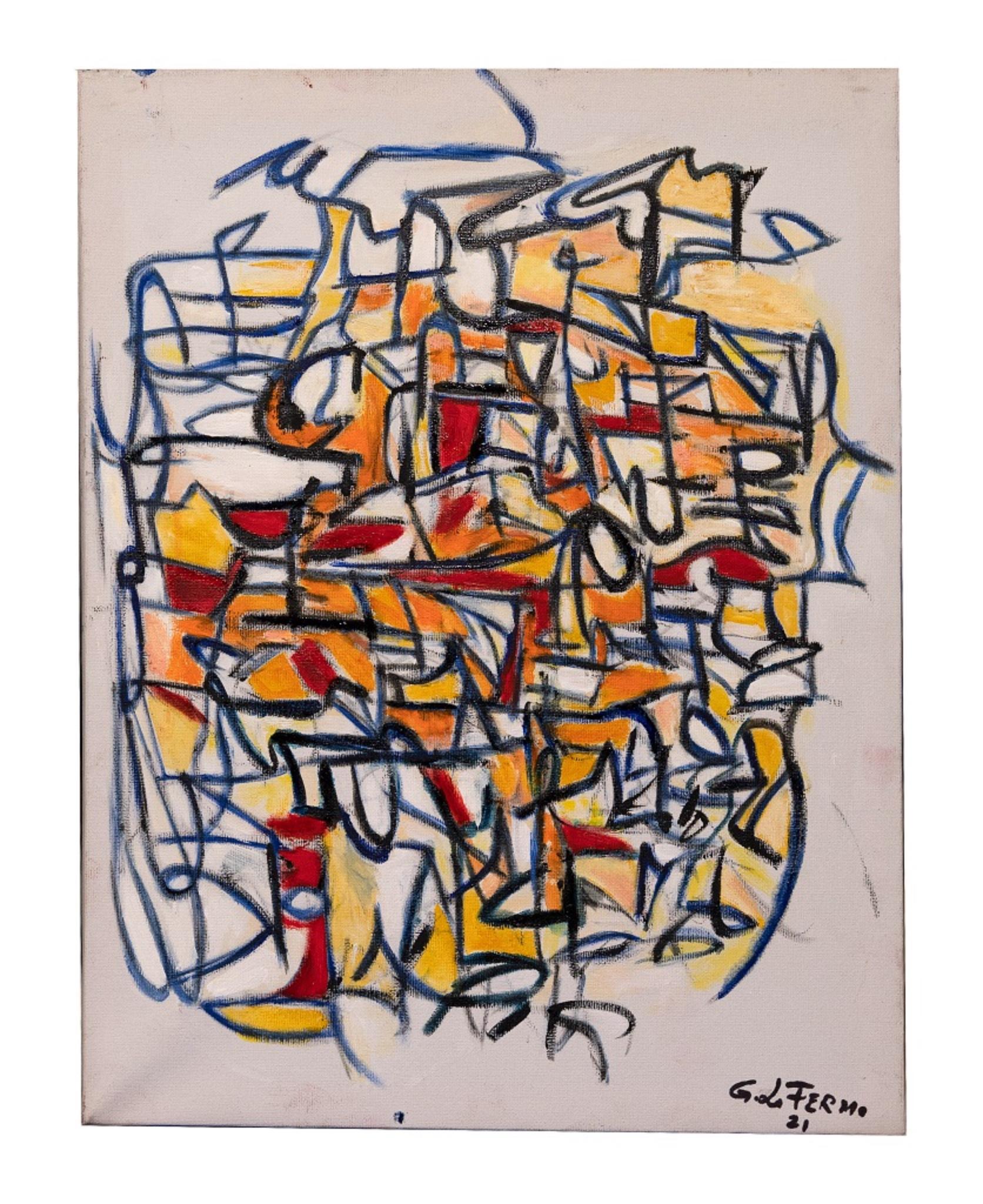Expression abstraite - Peinture à l'huile de Giorgio Lo Fermo - 2021