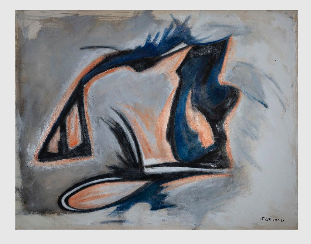 Abstract Shape ist ein Original-Kunstwerk von Giorgio Lo Fermo (geb. 1947) aus dem Jahr 2021.

Original Ölgemälde auf Leinwand.

Vom Künstler am rechten unteren Rand handsigniert und datiert: G. Lo Fermo 2021.

Handsigniert und datiert auf der